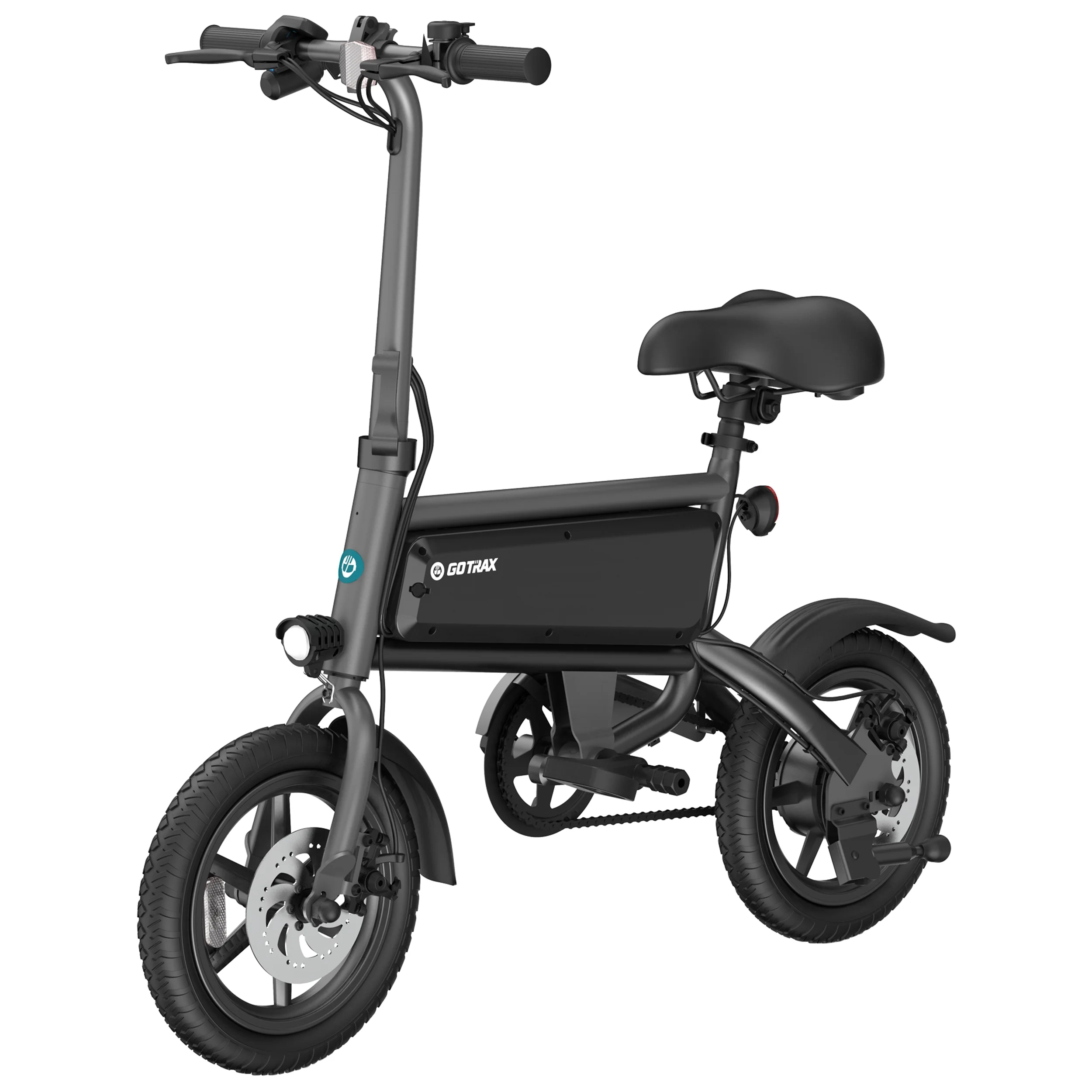 GOTRAX S2 14″ Folding Electric Bike for Adults and Teens, 250W 15.5Mph, 15Miles LED Display Mini E-Bike for Commuting