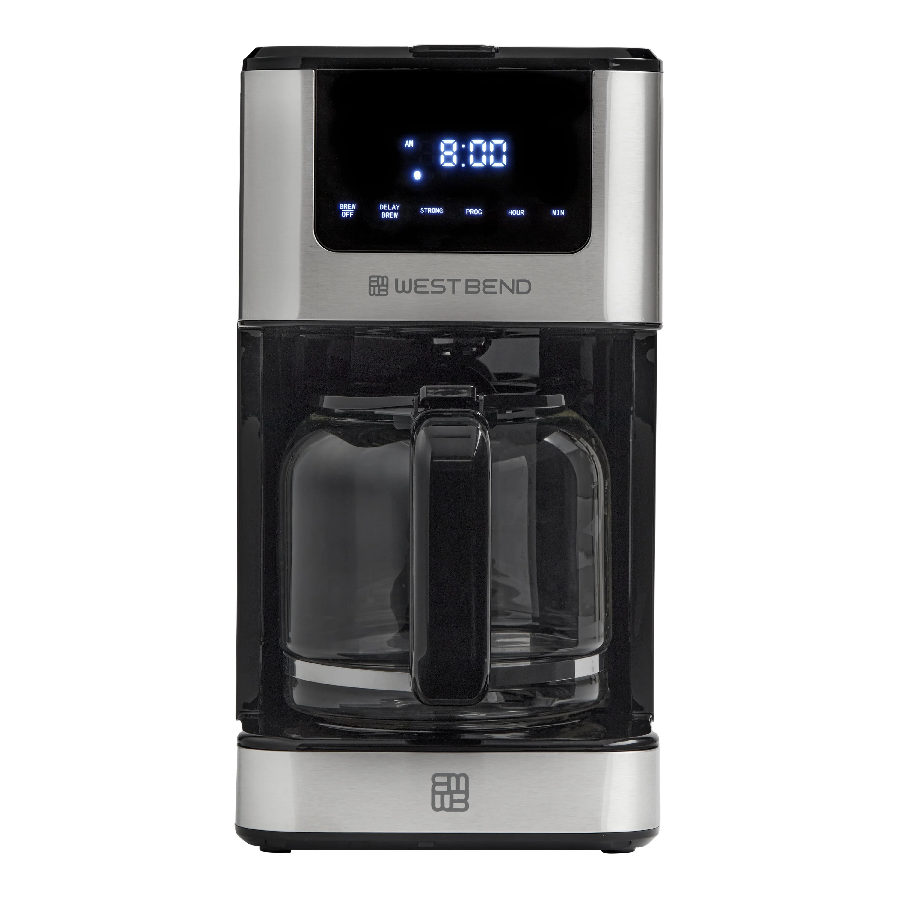 West Bend 12 Cup Hot & Iced Coffee Maker, in Stainless Steel