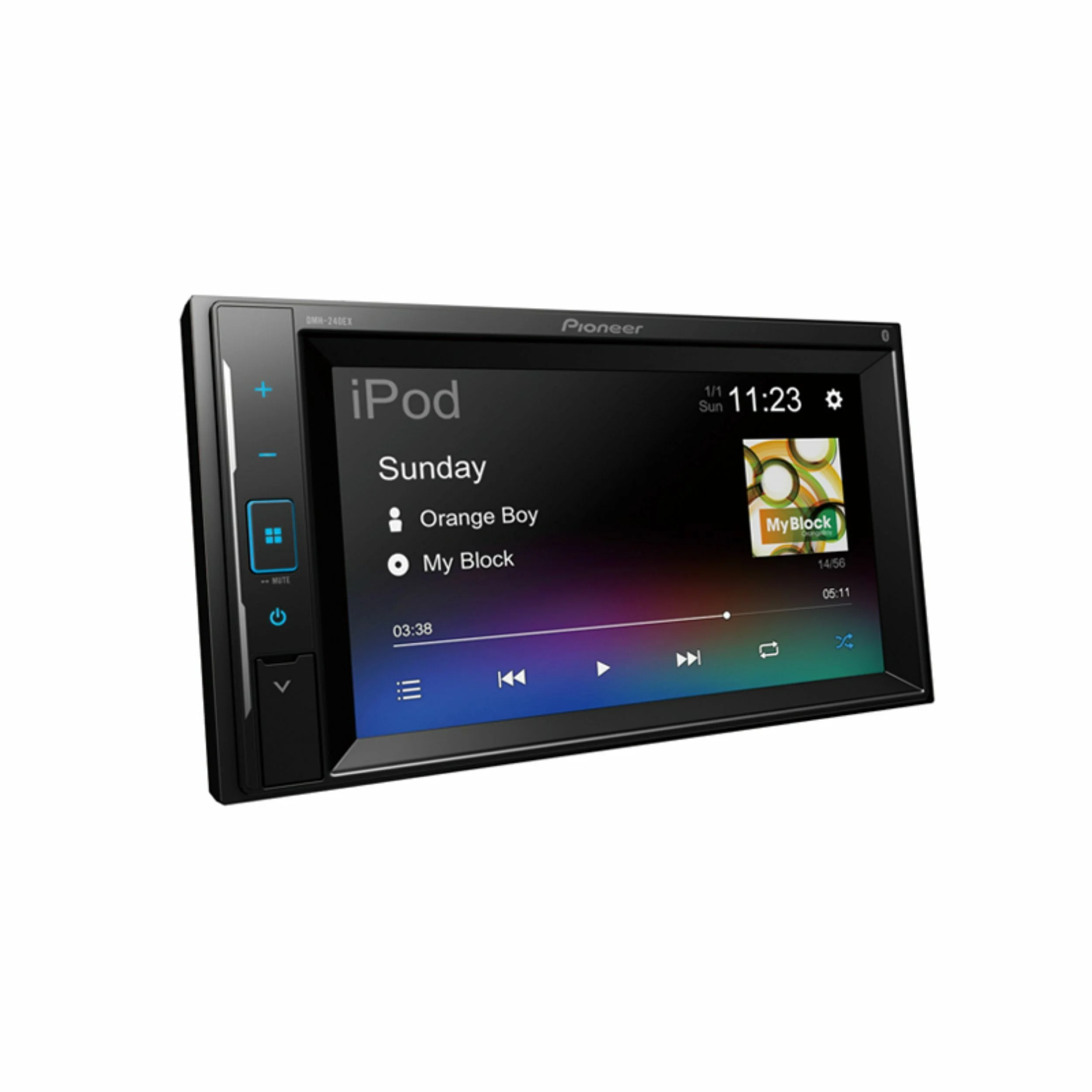 Pioneer DMH-240EX 2-DIN Bluetooth Digital Media Receiver with 6.2 – inch Touchscreen – Black