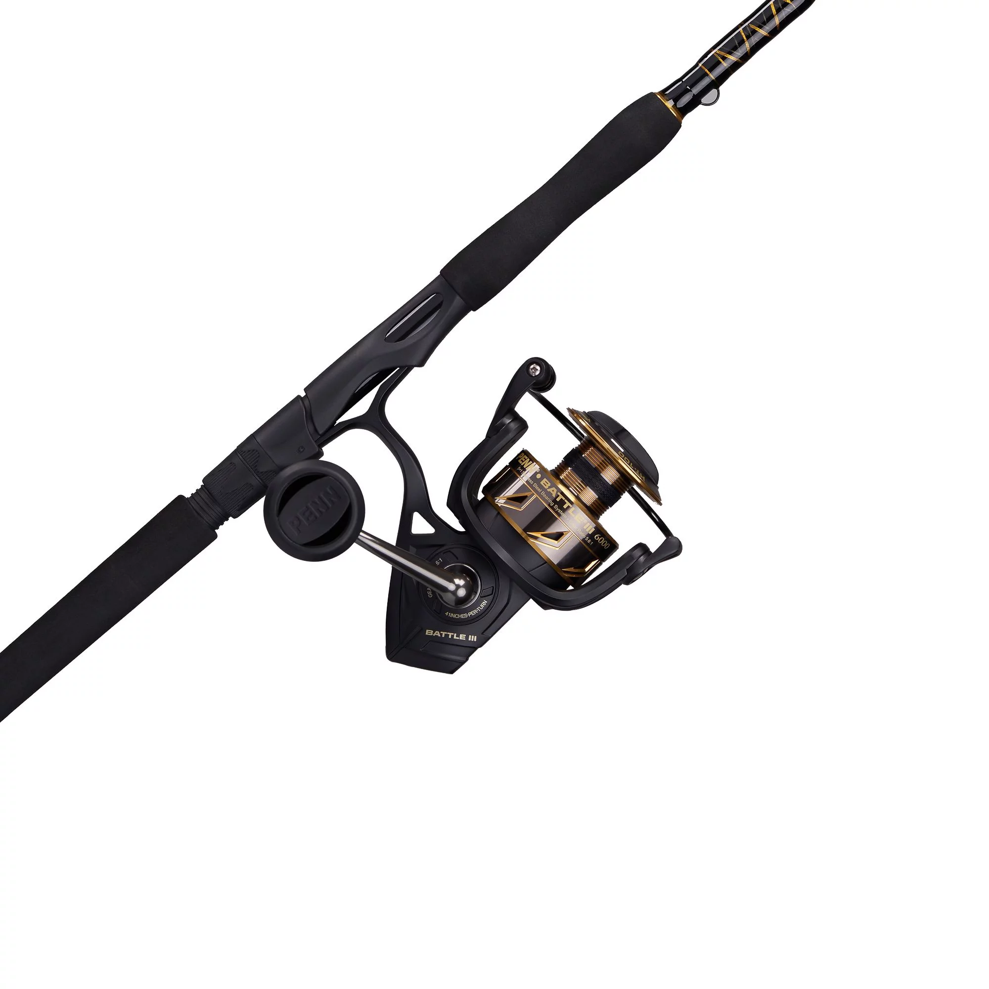 PENN 7′ Battle III Fishing Rod and Reel Spinning Combo