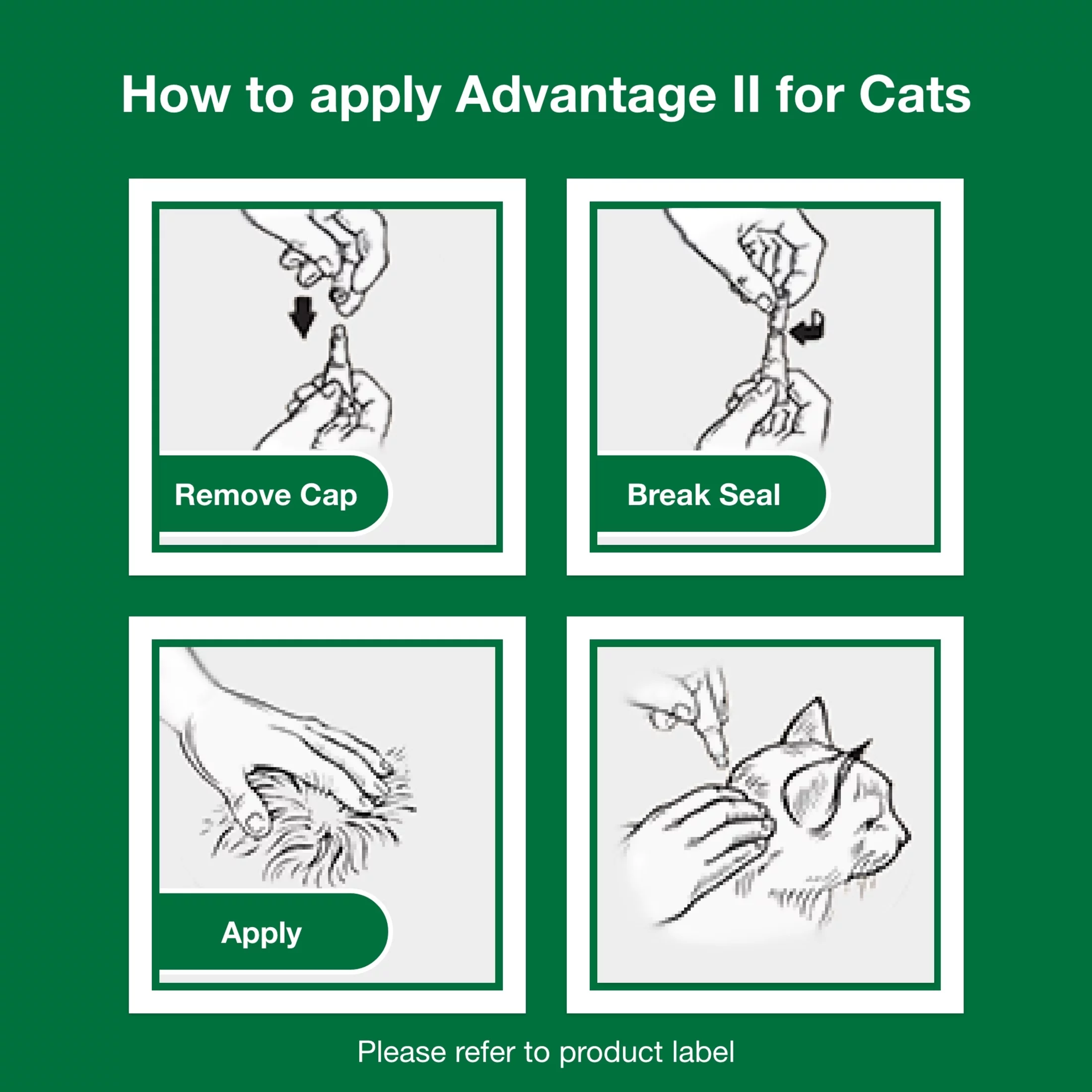 Advantage II Vet-Recommended Flea Prevention for Kittens & Cats 2-5 lbs, 2-Monthly Treatments