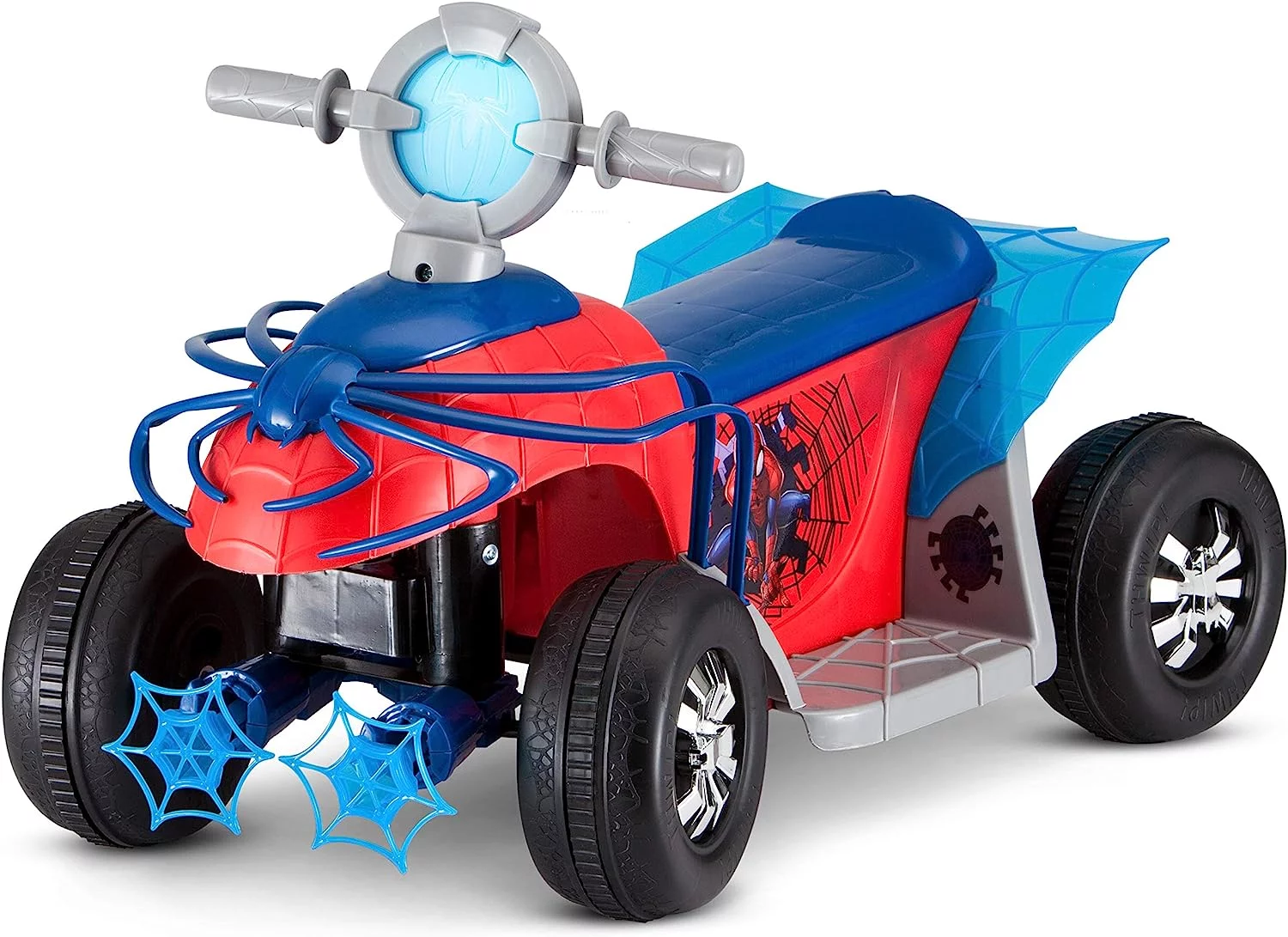 Kid Trax Toddler Marvel’s Spider-Man Premium Toddler Quad Ride-On, Kids 18-30 Months, 6V Battery and Charger Included, Max Weight 45 lbs, Red