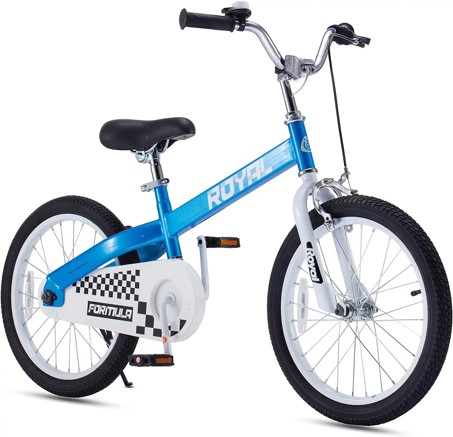 RoyalBaby 18 Inch Formula Toddler and Kids Bike with Kickstand Child Bicycle Blue