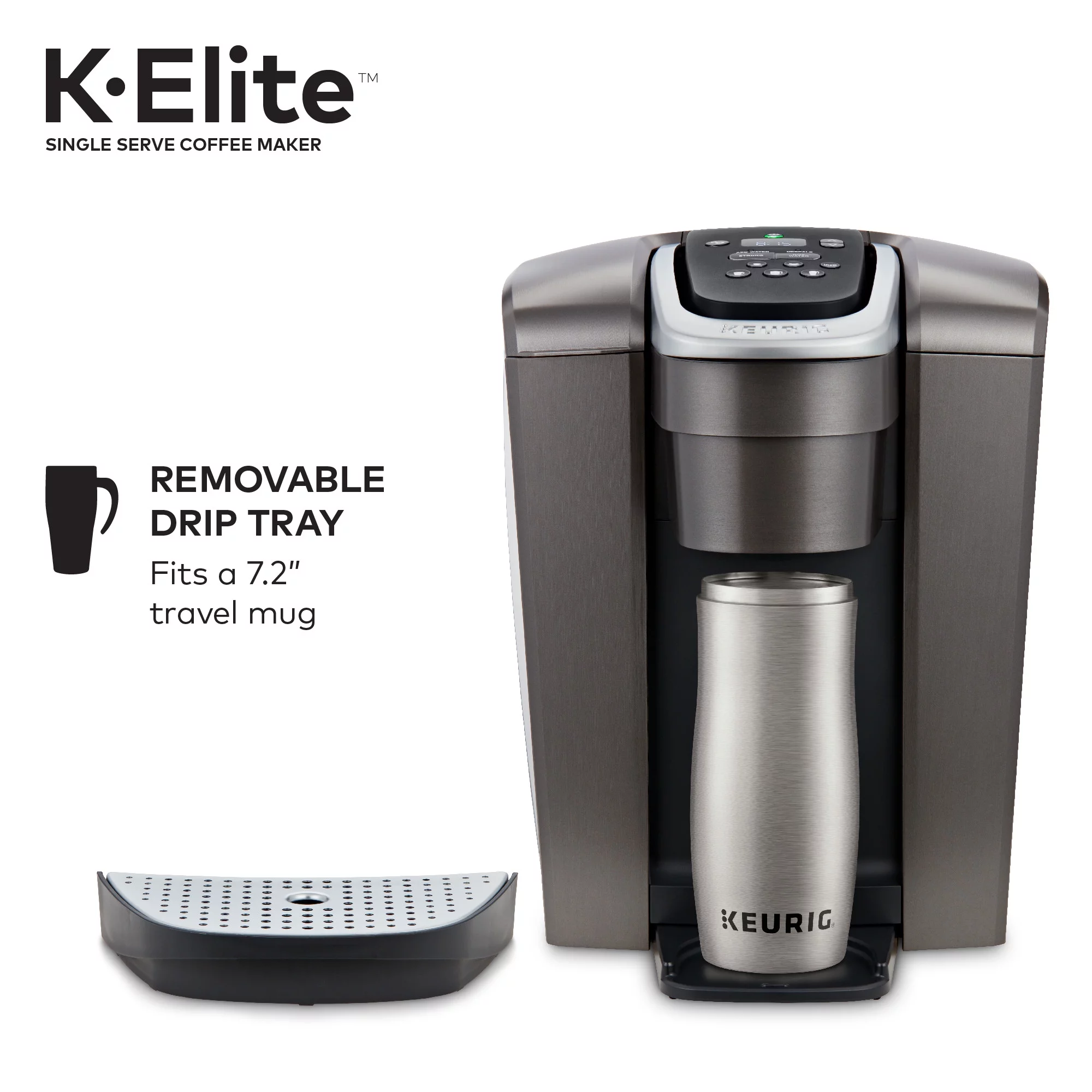 Keurig K-Elite, Single Serve K-Cup Pod Coffee Maker, Brushed Gold