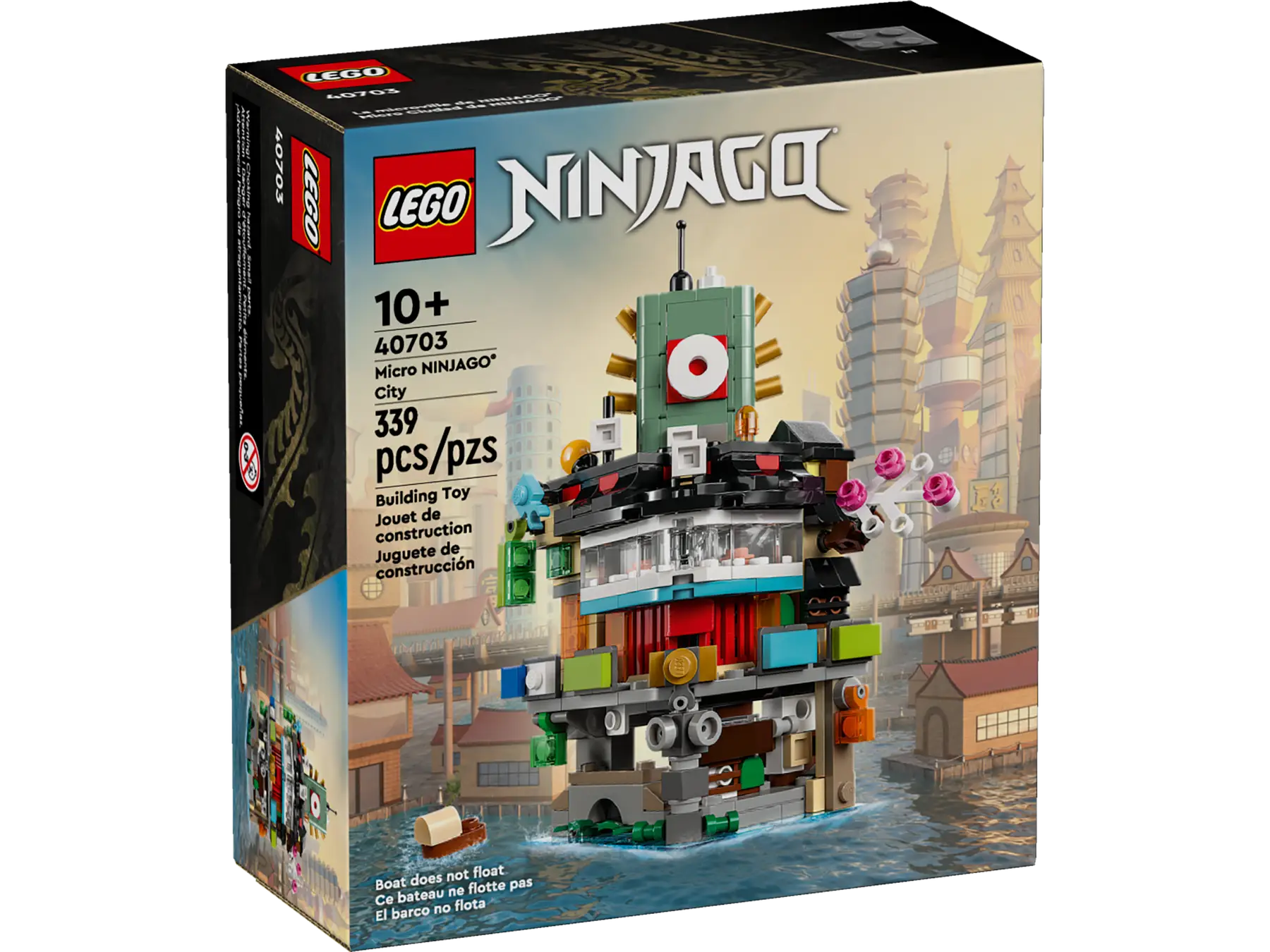 LEGO Ninjago Micro NINJAGO City 40703 Building Kit for Kids (339 Pieces)