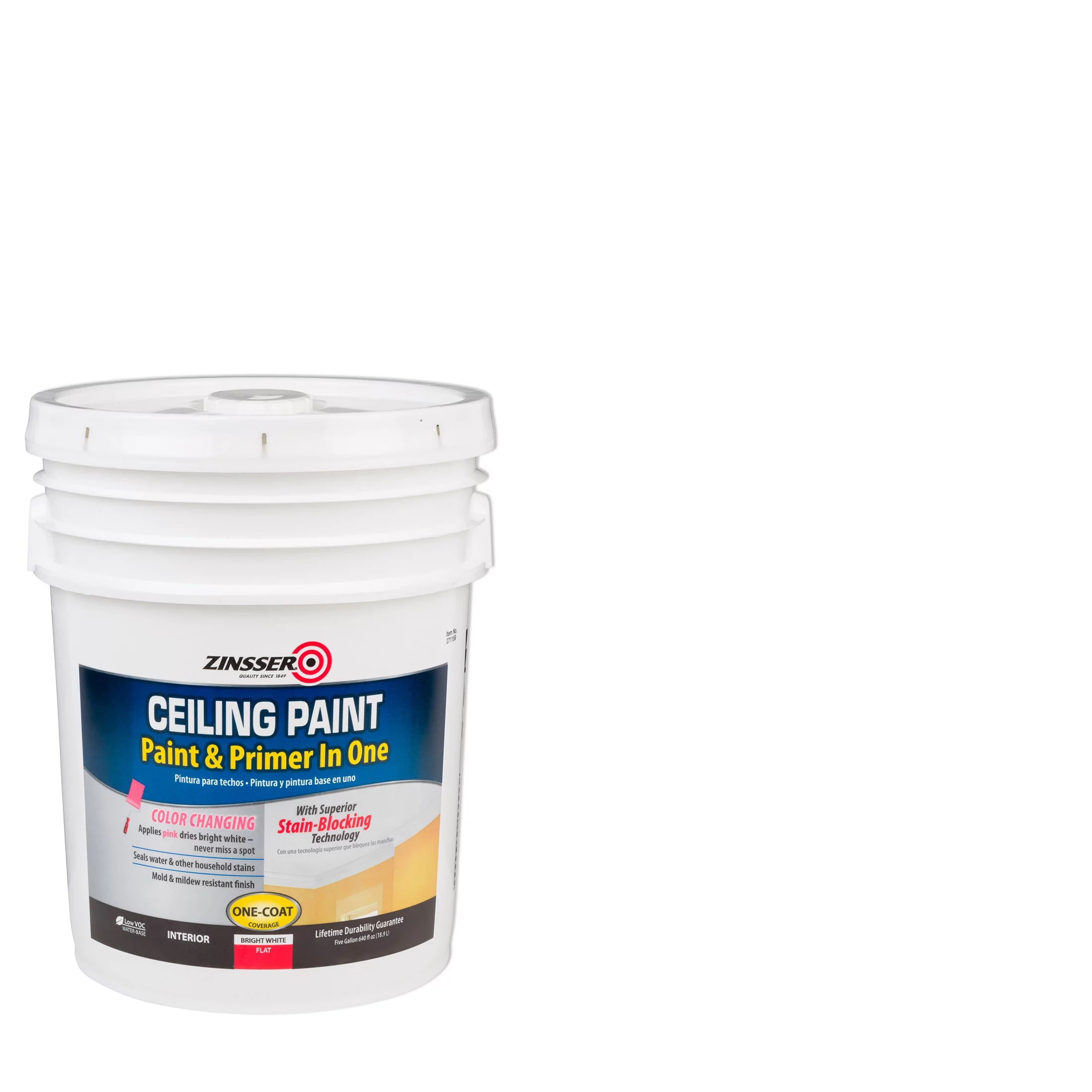 Bright White, Zinsser Ceiling Paint & Primer in One- 260967, Gallon