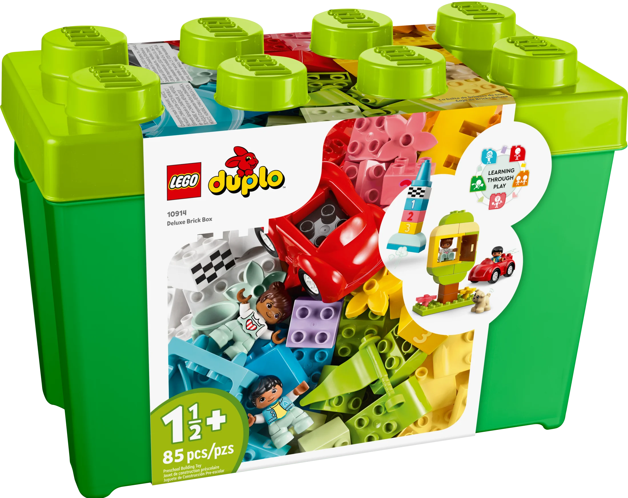 LEGO DUPLO Classic Deluxe Brick Box Building Set with Toy Storage 10914, First Bricks Educational Learning Toys for Toddlers and Kids 1.5 – 3 Years Old