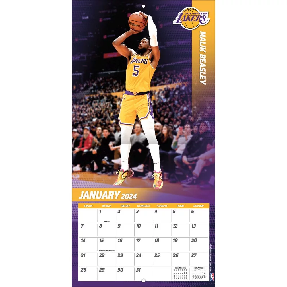 Los Angeles Lakers 2024 12×12 Team Wall Calendar (Other)