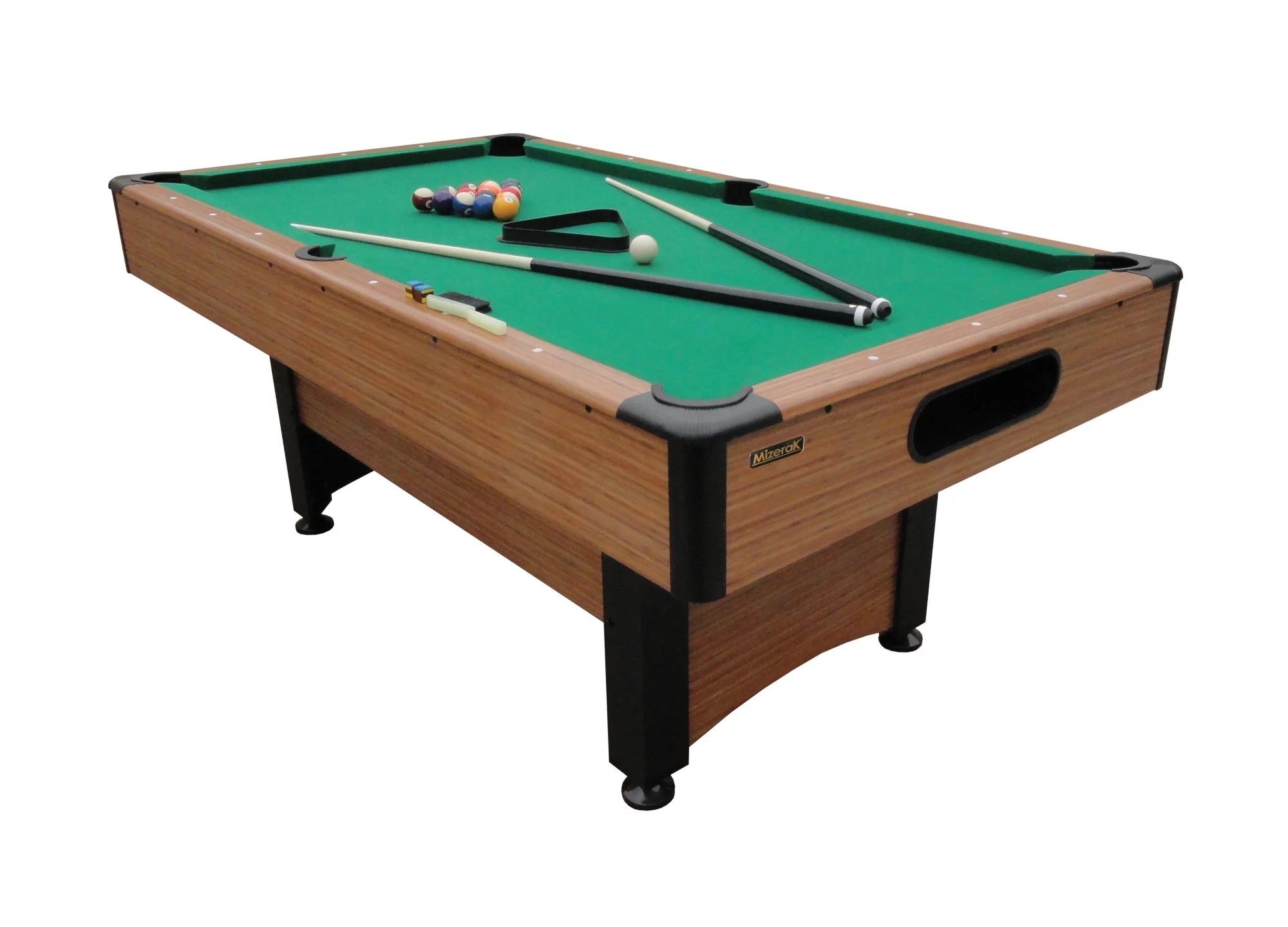 Mizerak Dynasty Space Saver 6.5 Ft. Billiard Table with Leg Levelers, Automatic Ball Return and Classic Green Nylon Cloth