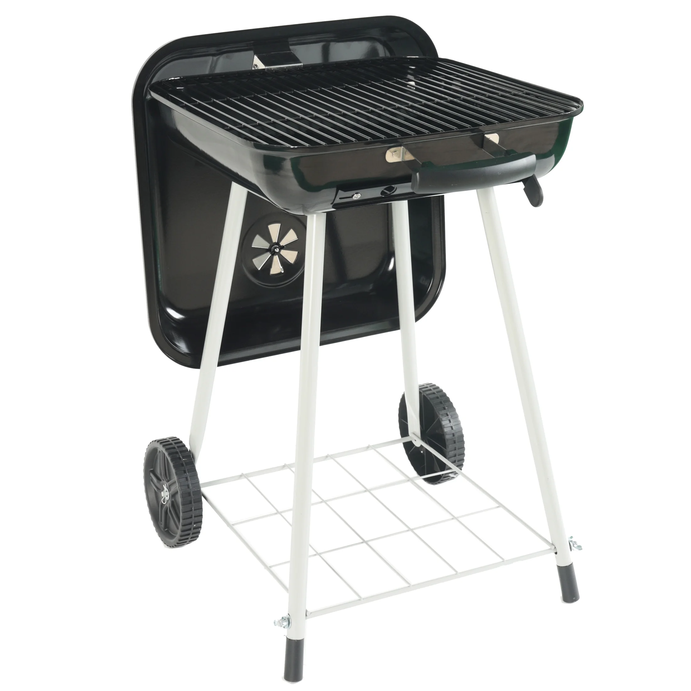 Expert Grill 17.5″ Square Steel Charcoal Grill with Wheels, Black