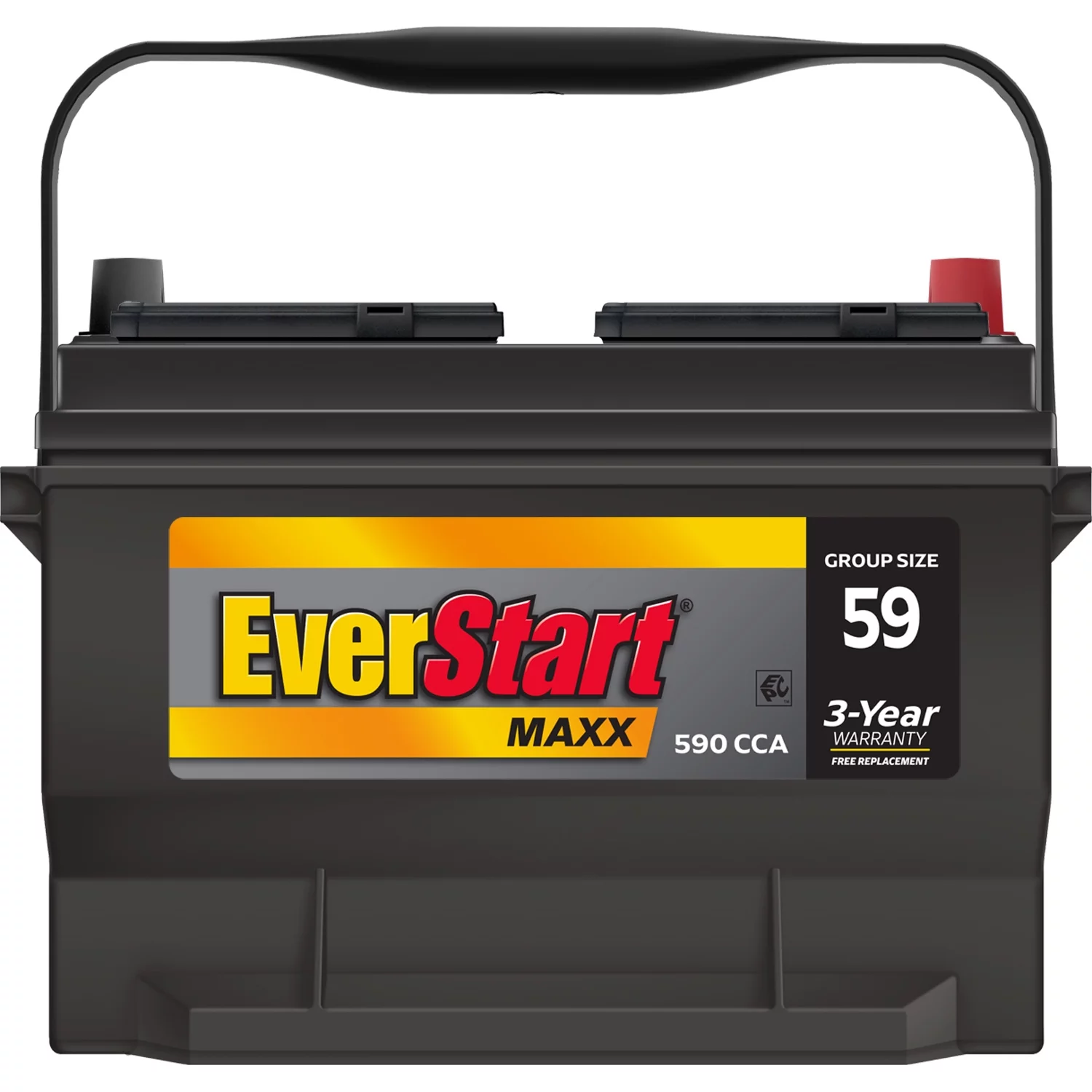 EverStart Maxx Lead Acid Automotive Battery, Groups Size 59 12 Volt, 590 CCA