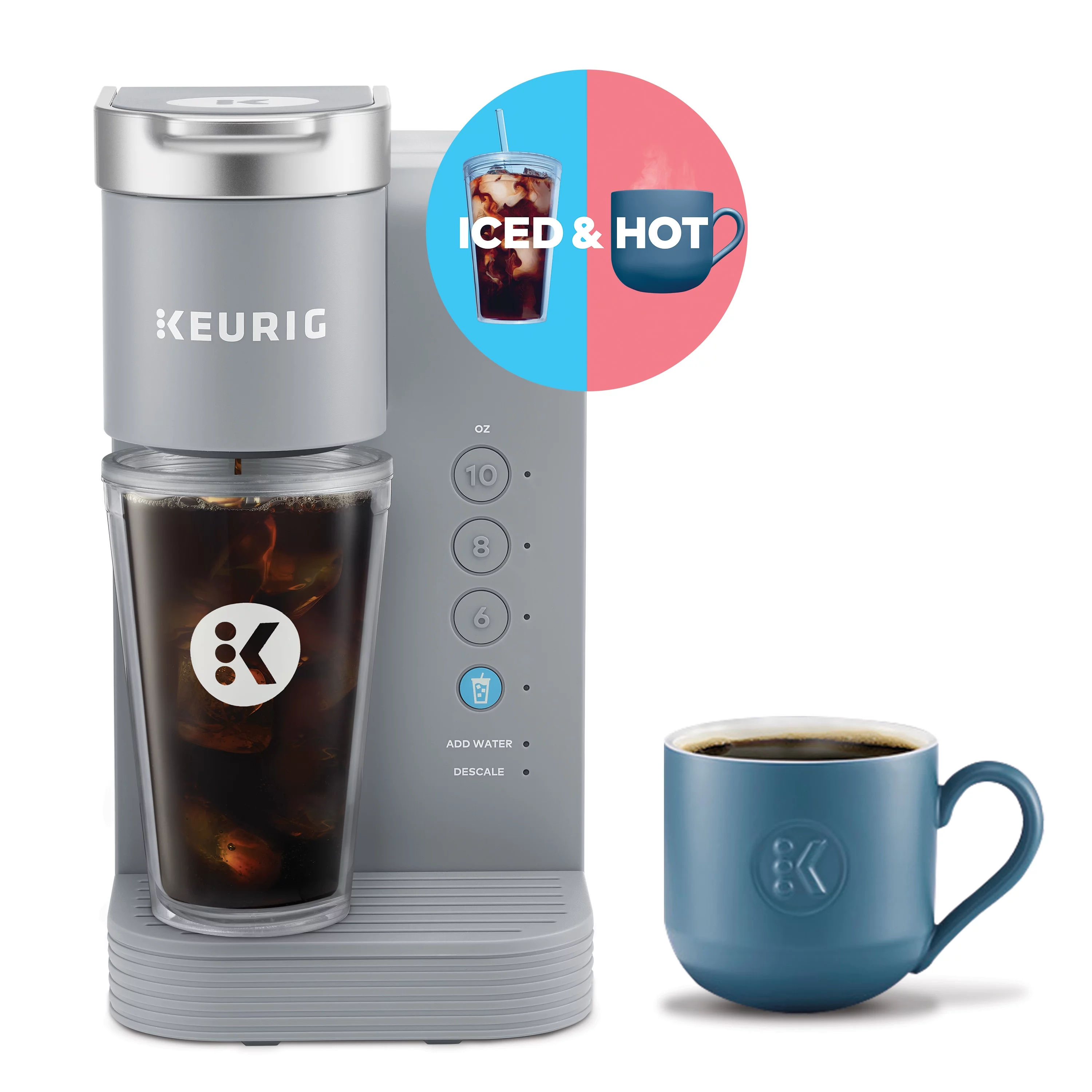 Keurig K-Iced Essentials White Iced and Hot Single-Serve K-Cup Pod Coffee Maker