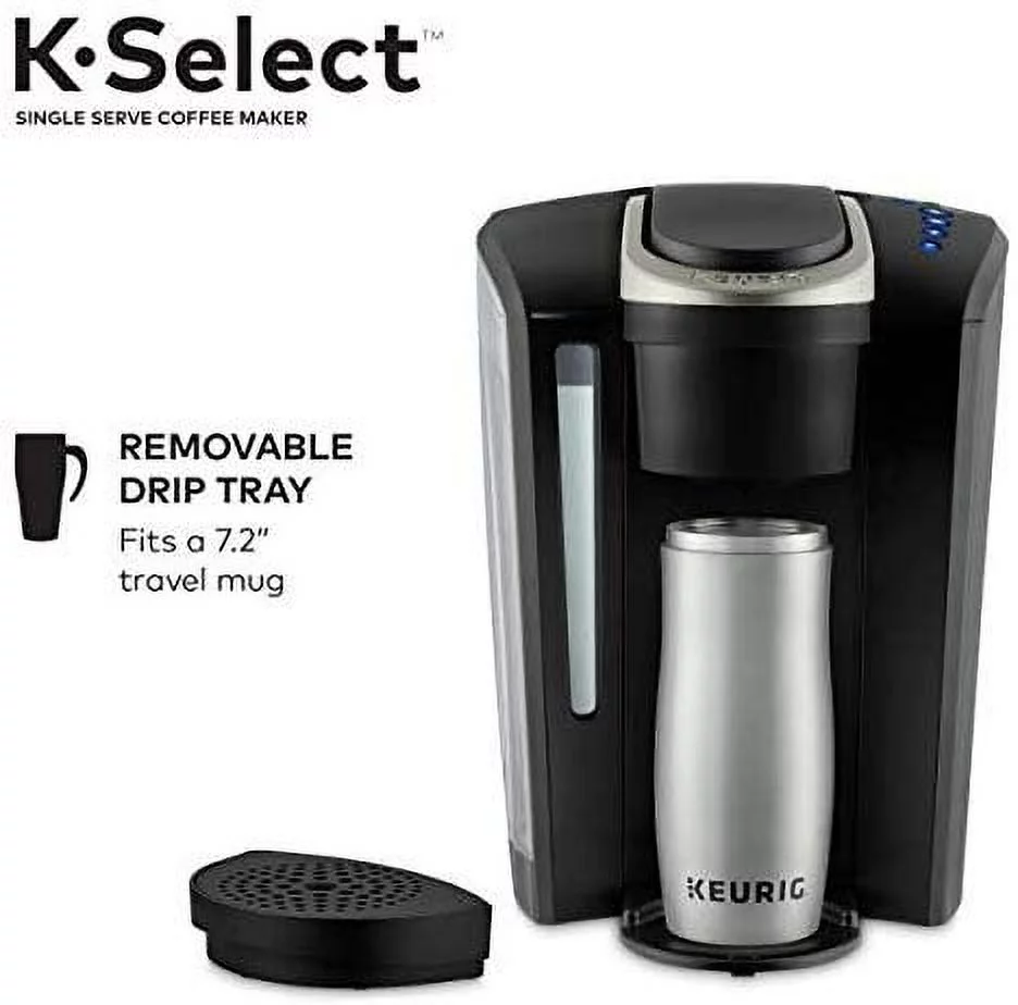 Keurig K-Select Coffee Maker, Single Serve K-Cup Pod Coffee Brewer, With Strength Control And Hot Water On Demand, Matte Black