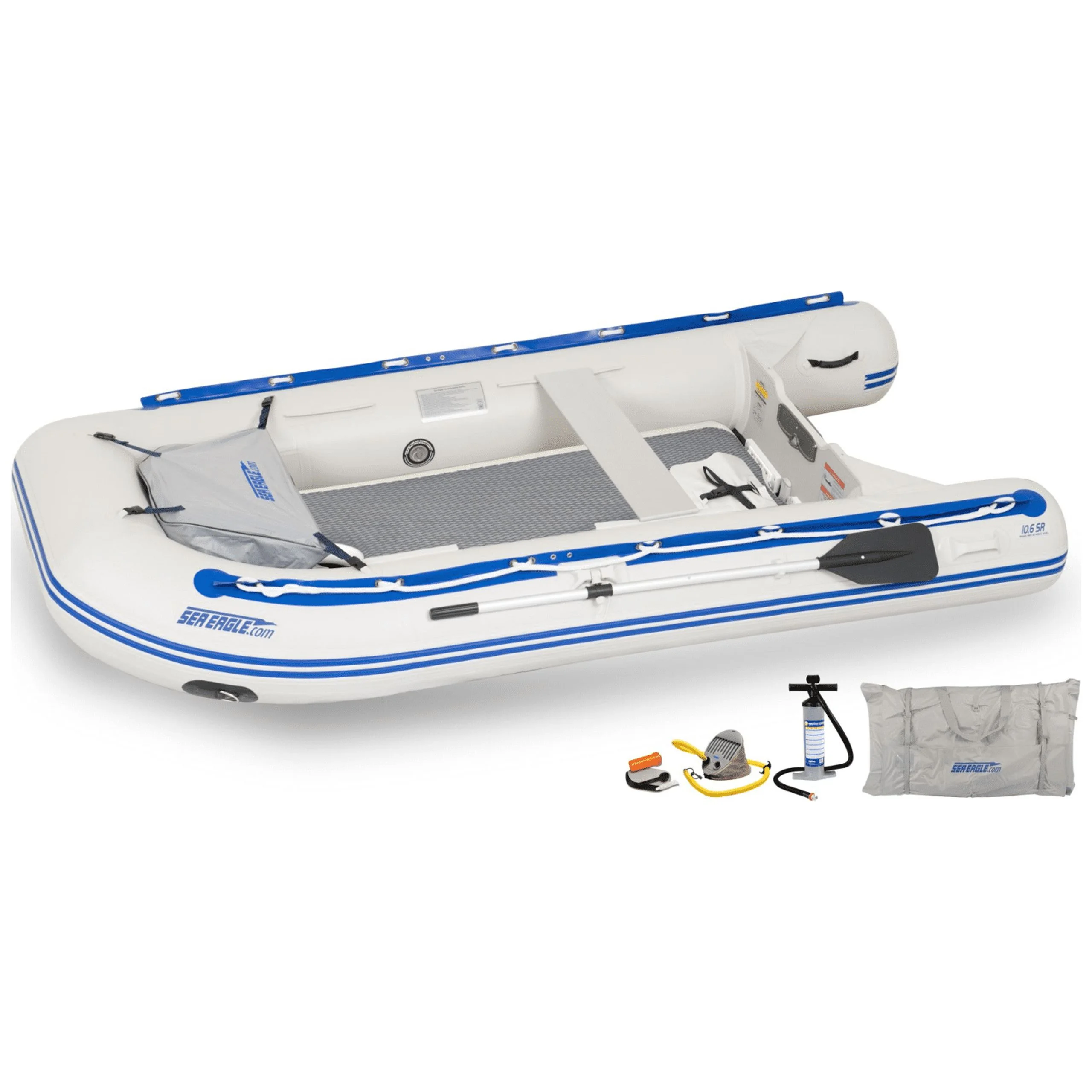 Sea Eagle 106SRK_SW Transom Inflatable 10’6″ Sport Runabout Boat Swivel Seat Package