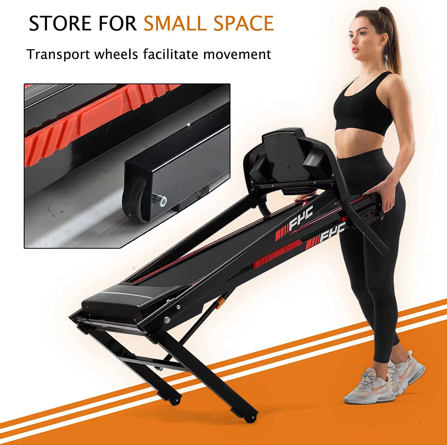 3.5HP 330 LB Weight Capacity with 3-Level Incline Folding Treadmill for Home 16.5″ Running Area 10MPH Speed Running Machine Electric Foldable Treadmill with APP/Bluetooth/Incline