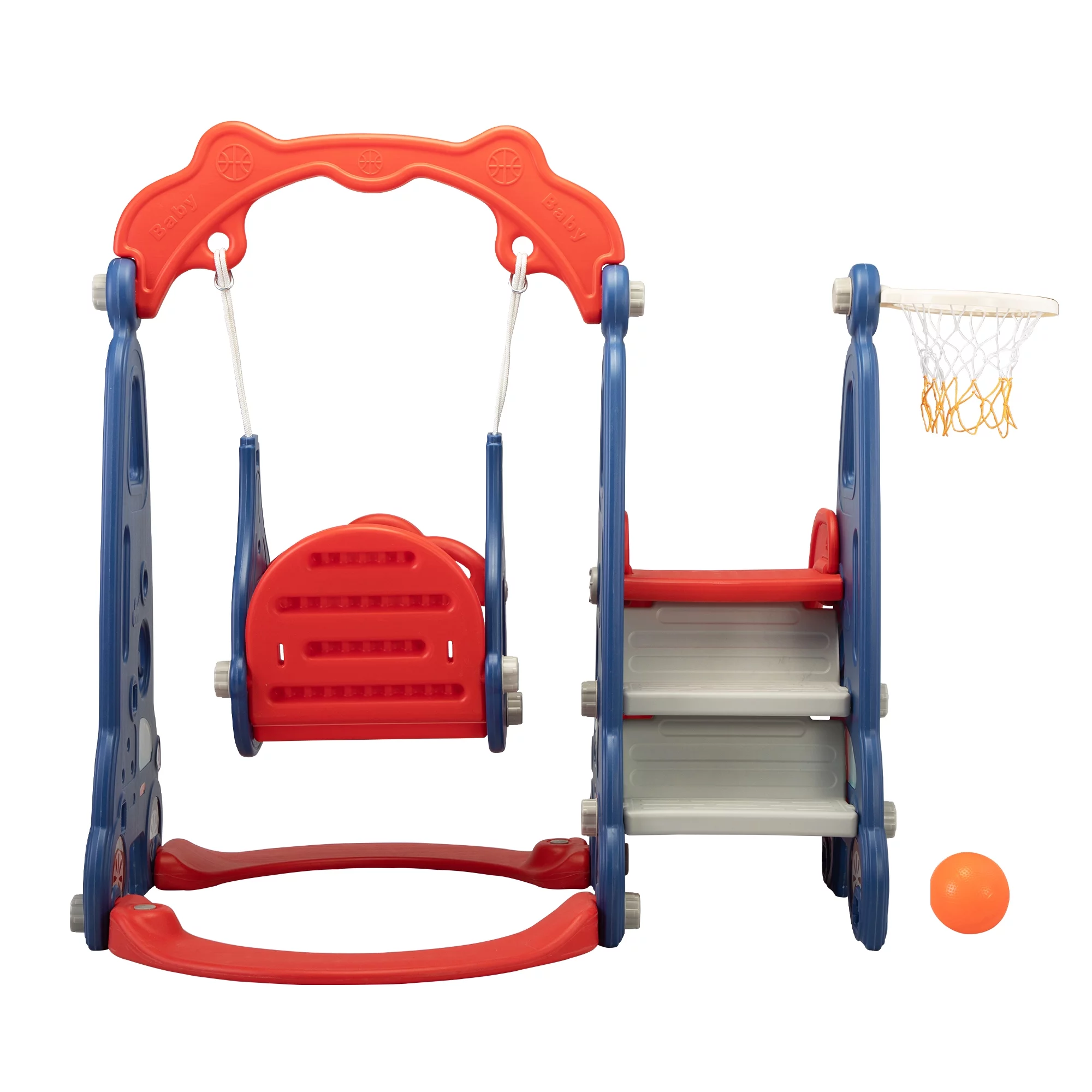 Toddler Climber and Swing Set, Kids Play Climber Slide Playset for Indoor Outdoor Backyard