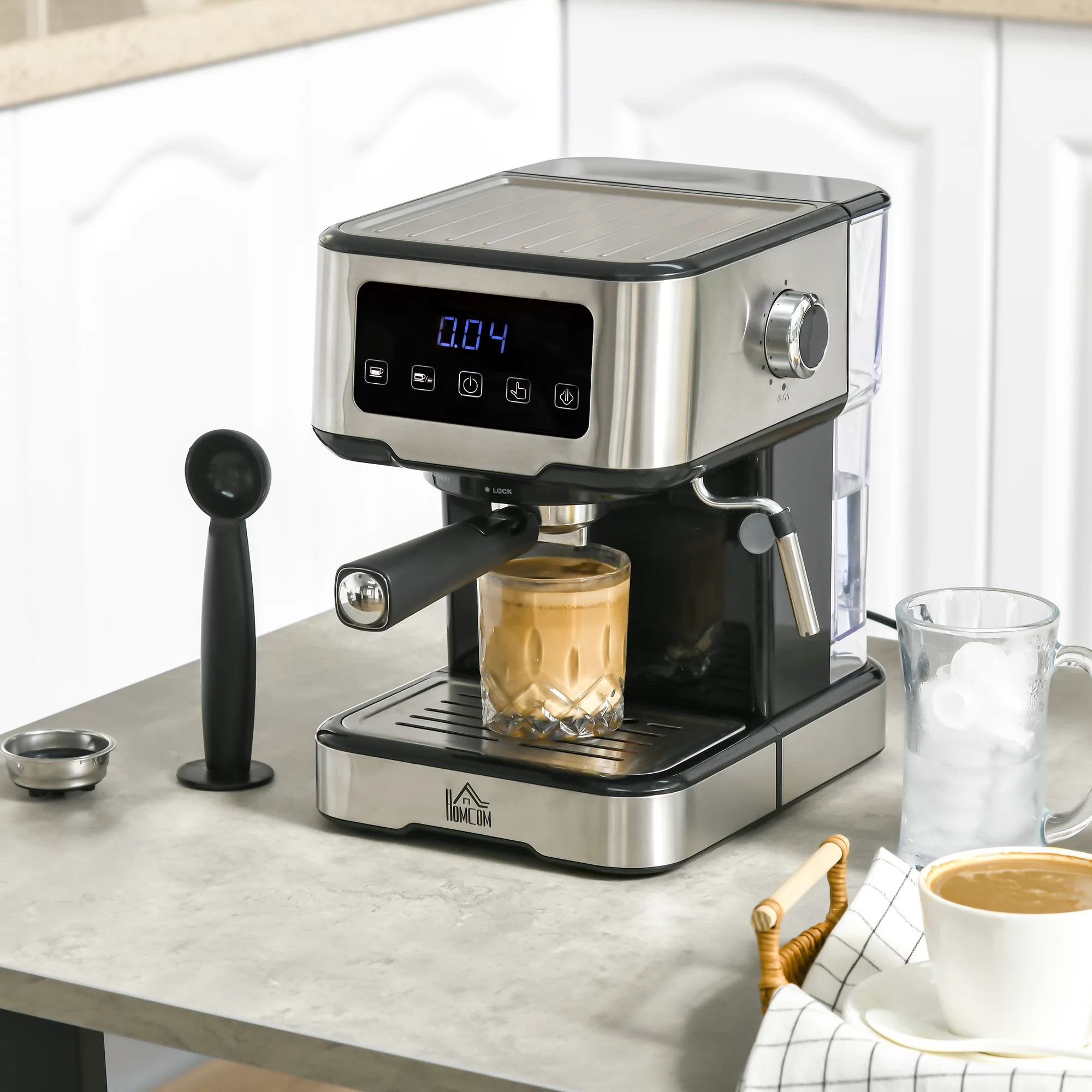 Espresso Coffee Maker Machine 15-Bar Frother Latte Cappuccino