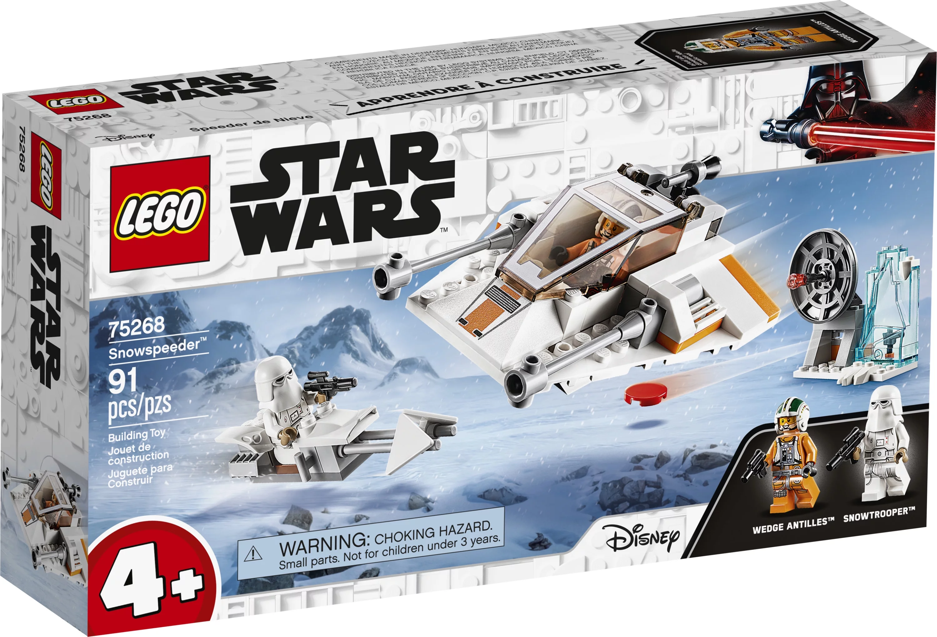 LEGO Star Wars Snowspeeder 75268 Starship Creative Building Toy for Preschool Children 4+ (91 pieces)