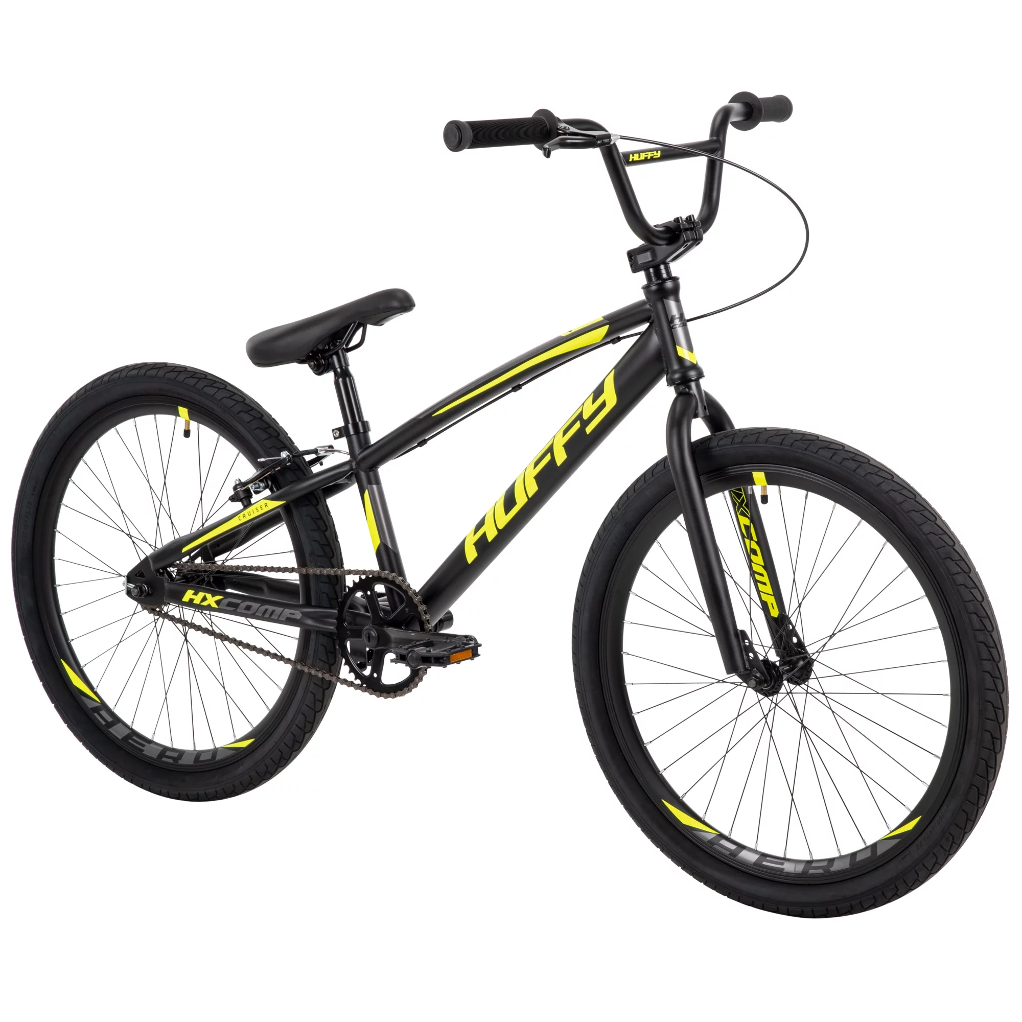 Huffy HX Cruiser 24-inch BMX Bike for Boys, Black/Yellow