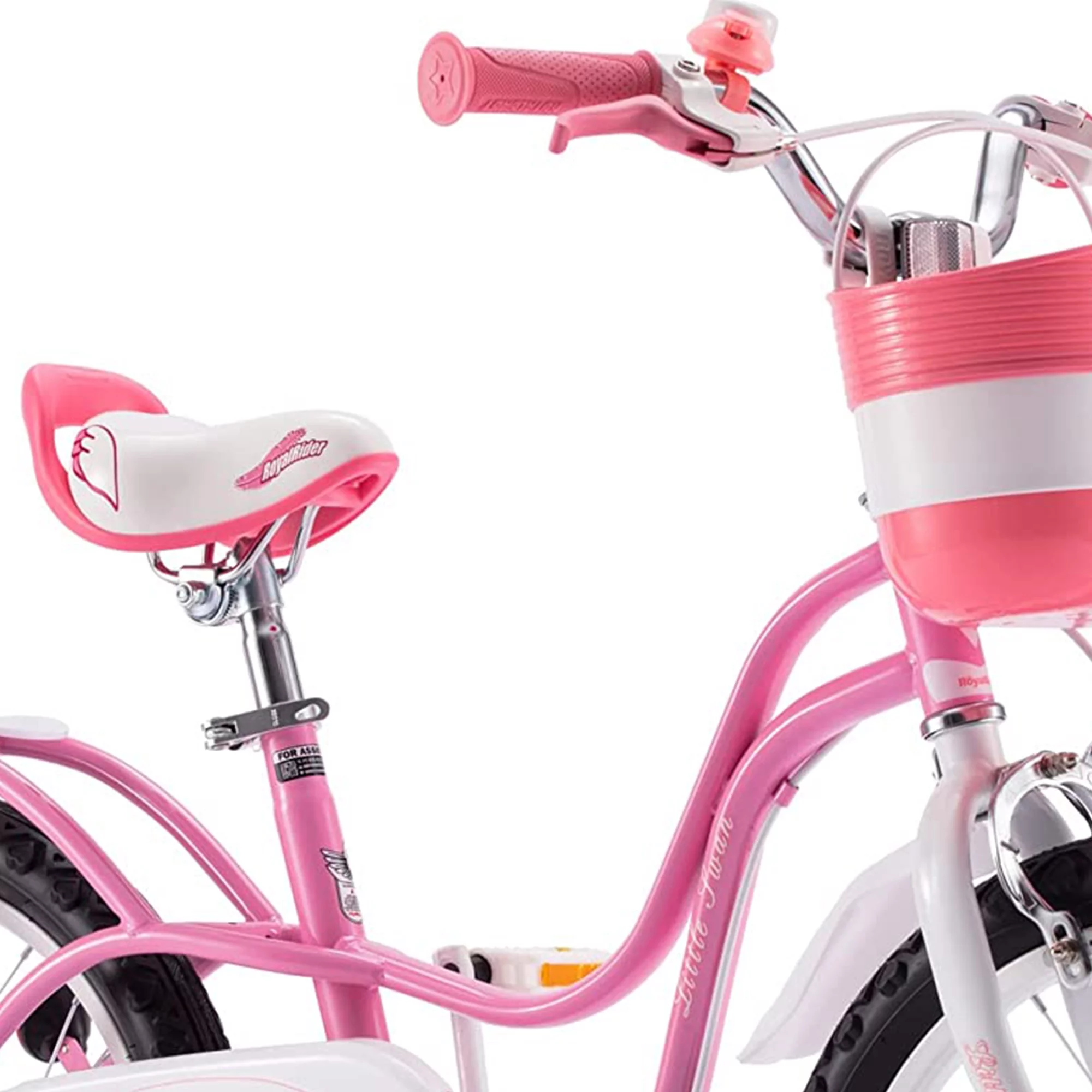 RoyalBaby Little Swan 12″ Carbon Steel Kids Bike w/Dual Hand Brakes, Pink