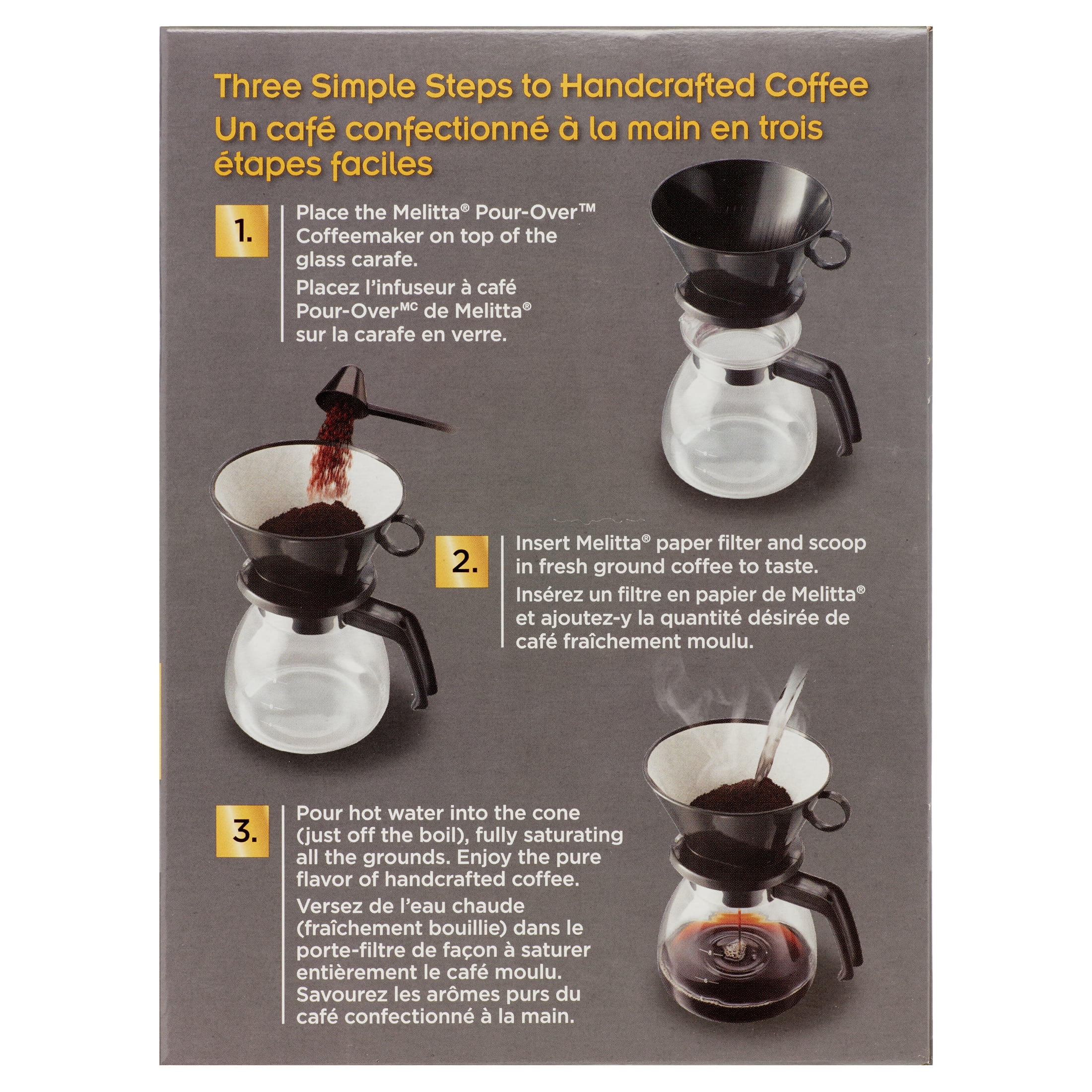 Melitta Pour-Over Brewer 6 Cup Cone Coffee Maker with Glass Carafe Box