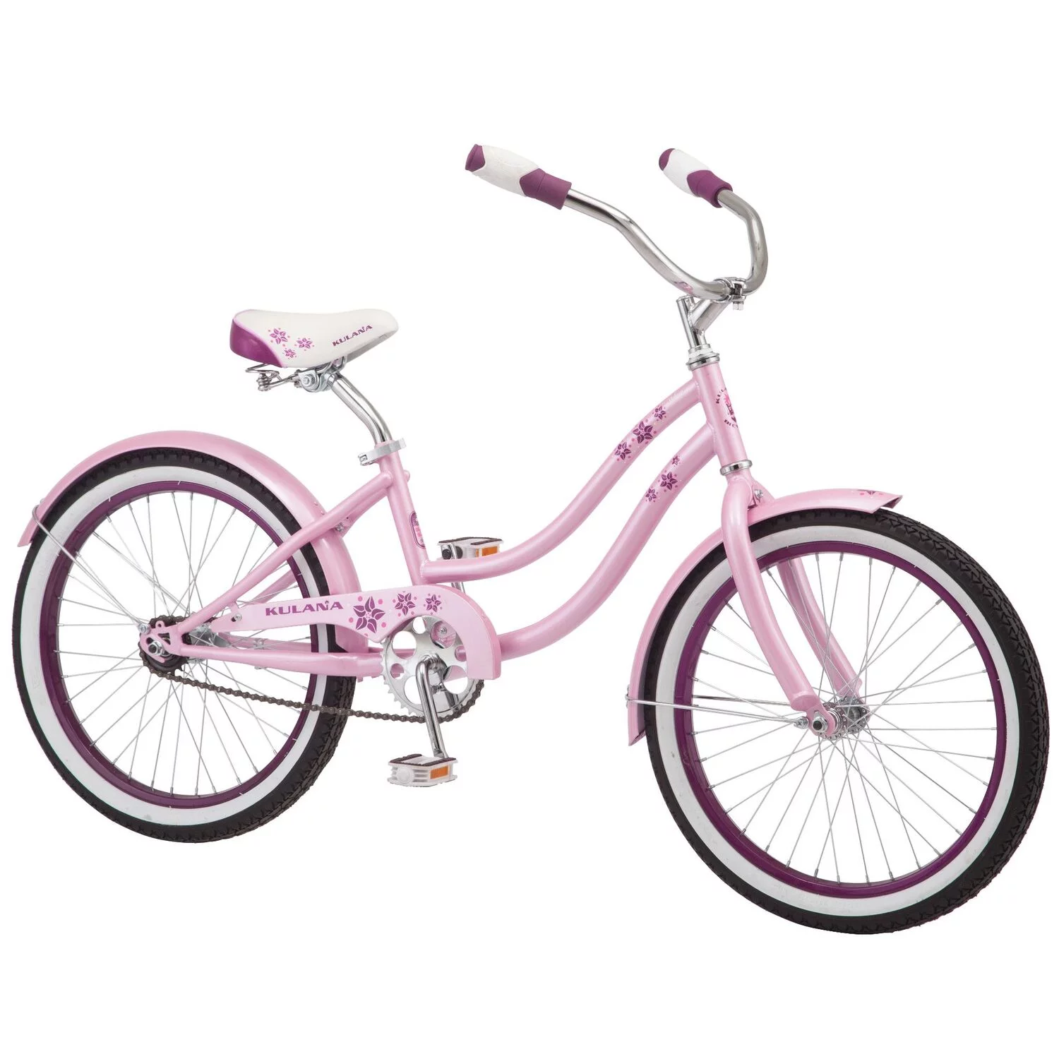 Kulana Makana Cruiser Bike, 20-Inch Wheels, Single Speed, Pink