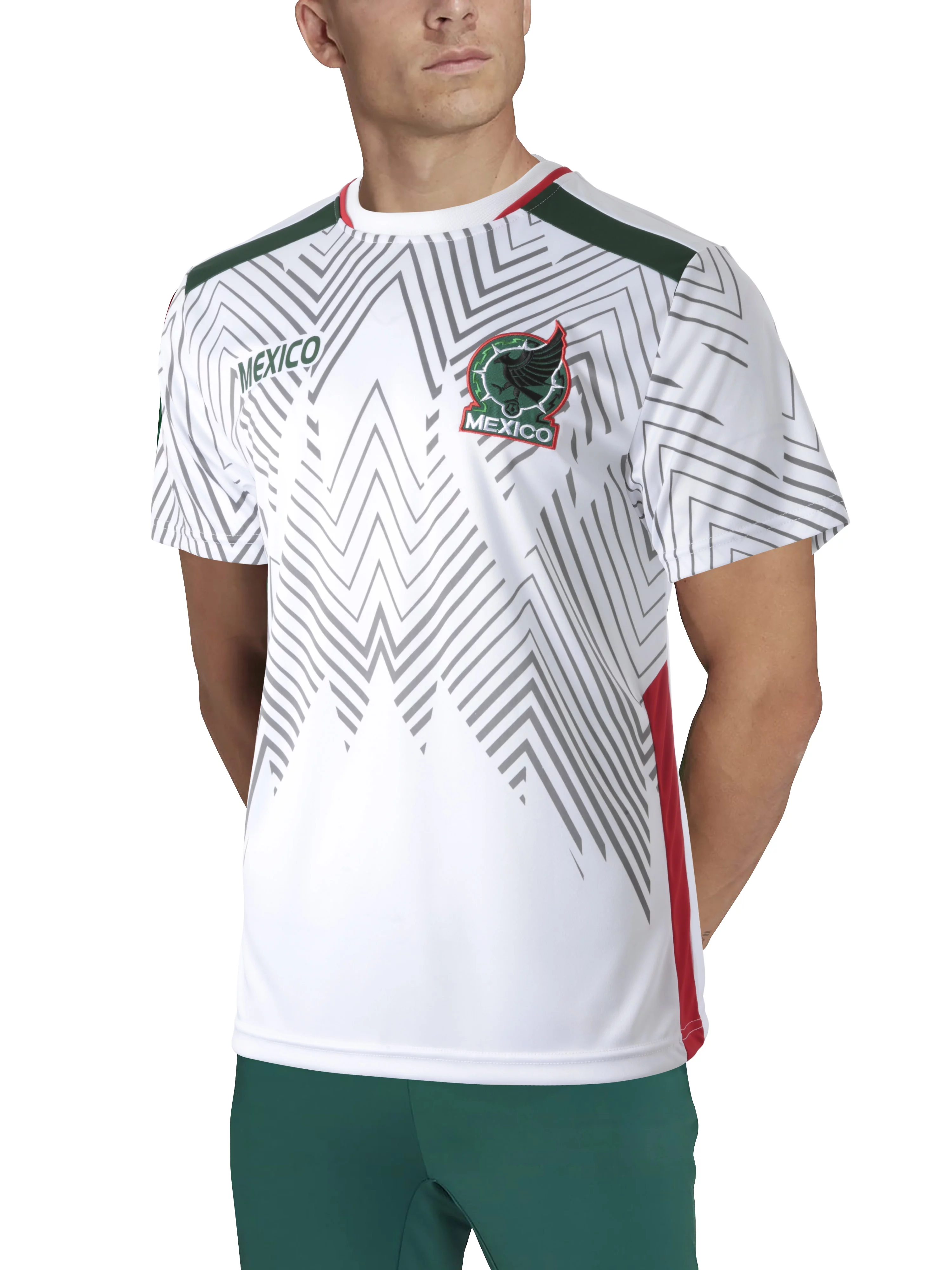 Ma Croix Mens Unisex Mexico National World Futbol Pullover Breathable Jersey