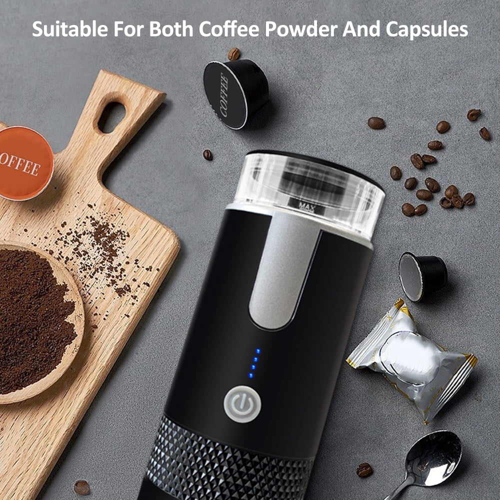 Wireless Electric Espresso Machine by moobody – Portable Coffee Maker for Car, Home, and Office with Mini Rechargeable Capsule Design and 170mL Capacity