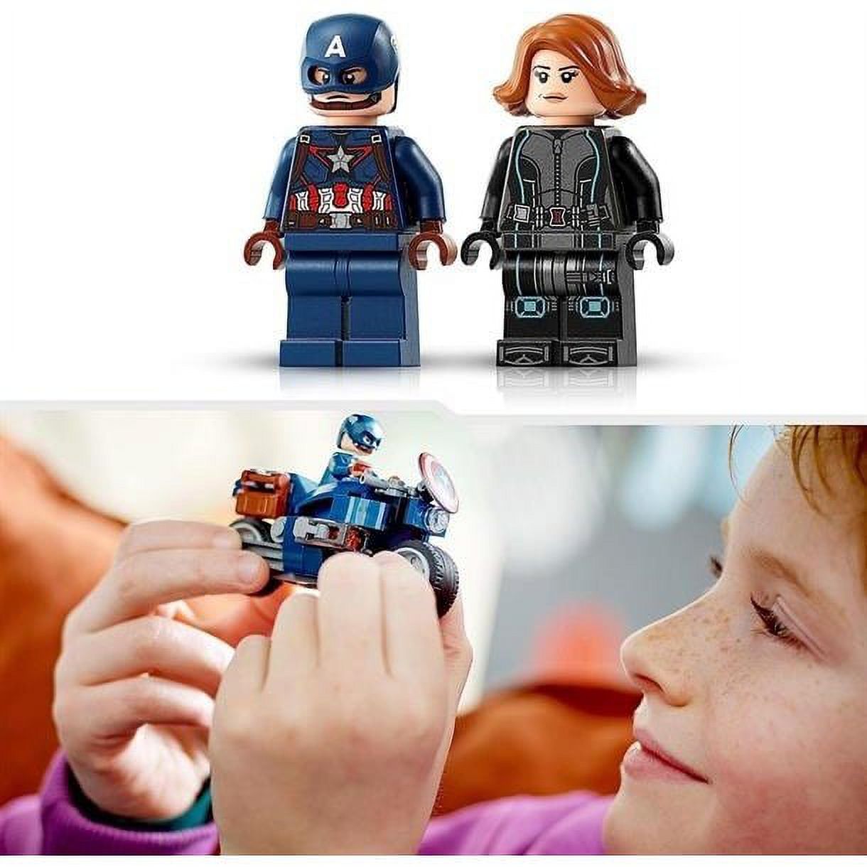 Lego Marvel Black Widow and Captain America Motorbikes 76260