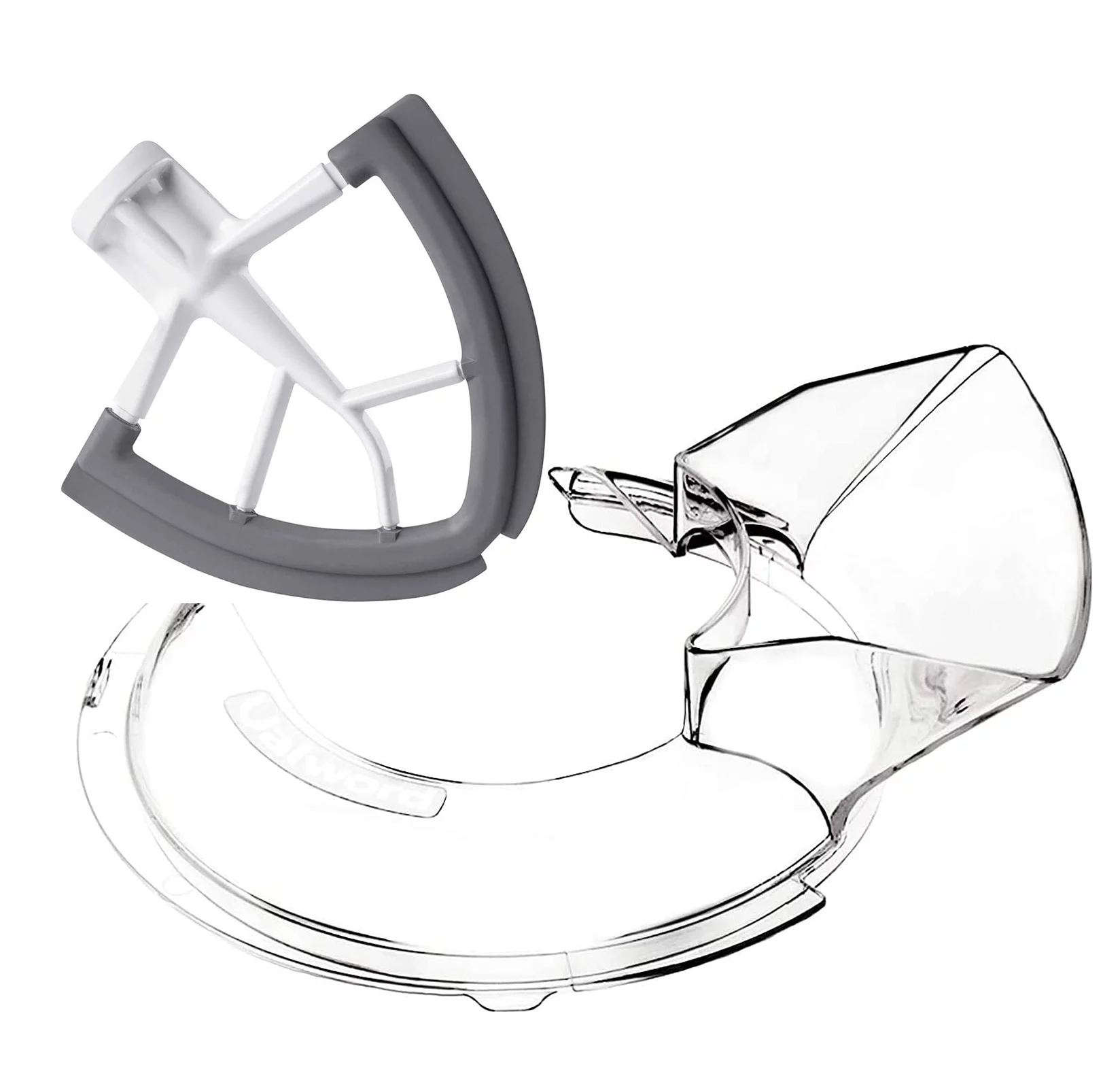 Flex Edge Beater & Pouring Shield KN1PS for KitchenAid 4.5-5 Quart Flat Beater Kitchen Aid Mixer Accessory