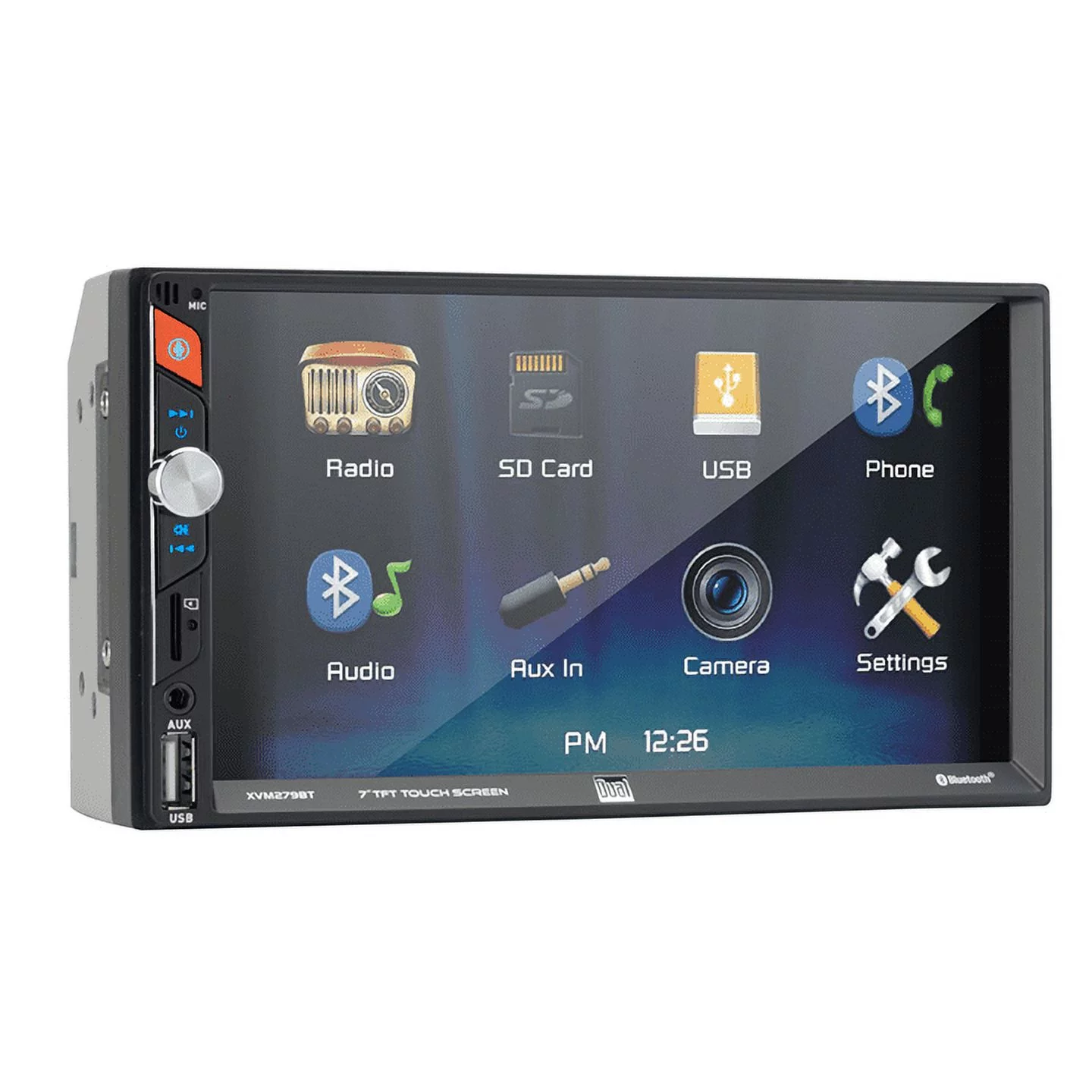 Dual Electronics XVM279BT 7 inch Double DIN Car Stereo with LED Touch Screen, Bluetooth, New