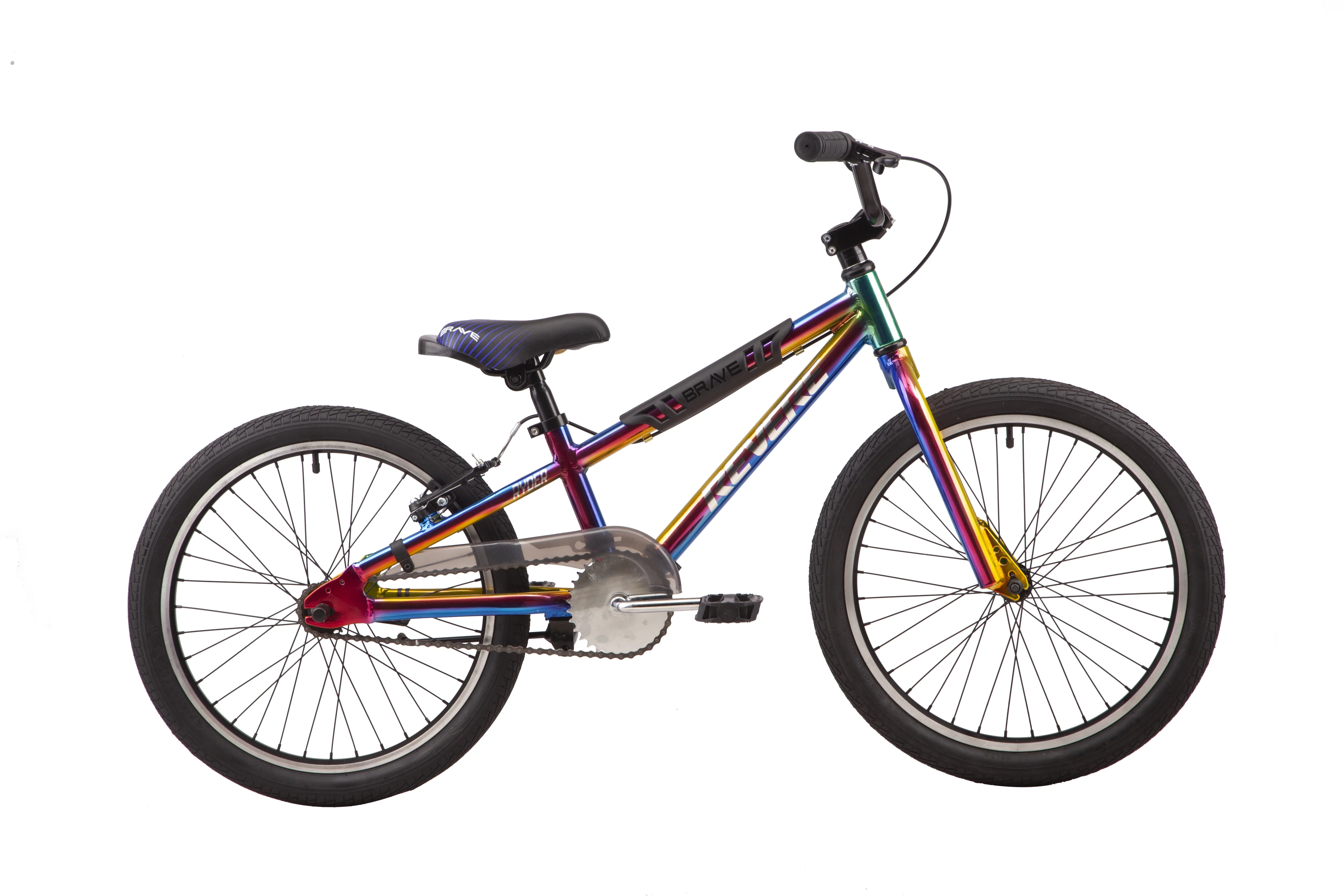 Revere 20″ BMX Freestyle Kids Bicycle, Ages 5-8 Years Old, Chrome Oil Slick Finish, Lightweight Aluminum Frame and Fork, Premium Parts, Premium Design, Premium Safety!