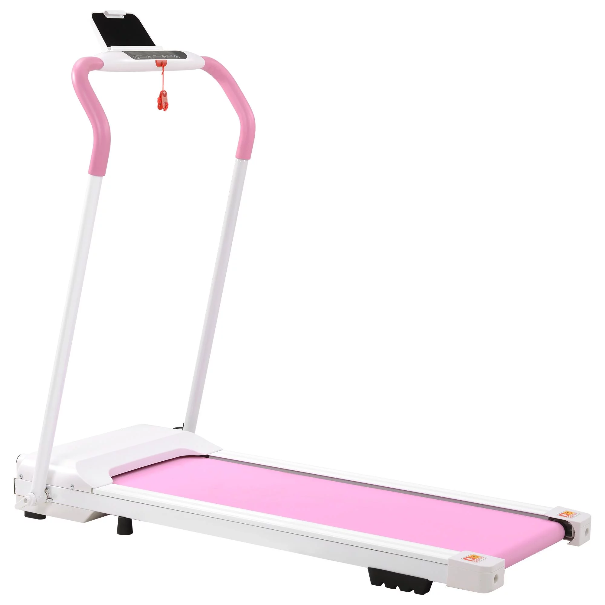 FYC Folding Treadmill, Portable Electric Motorized Running Exercise Machine, Pink