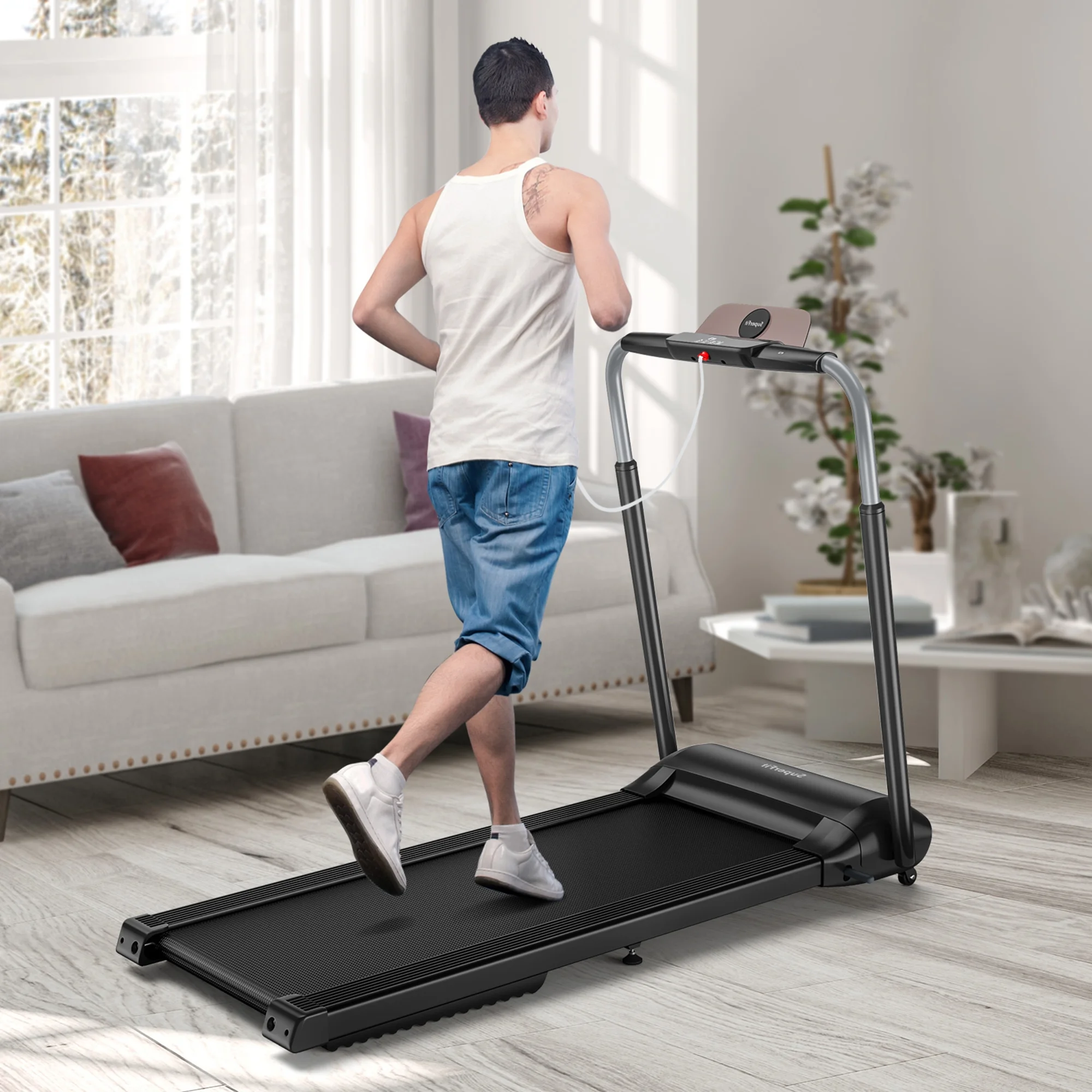 Gymax 3.0 HP Folding Exercise Treadmill Electric Walking Running Machine with LED Touch Screen