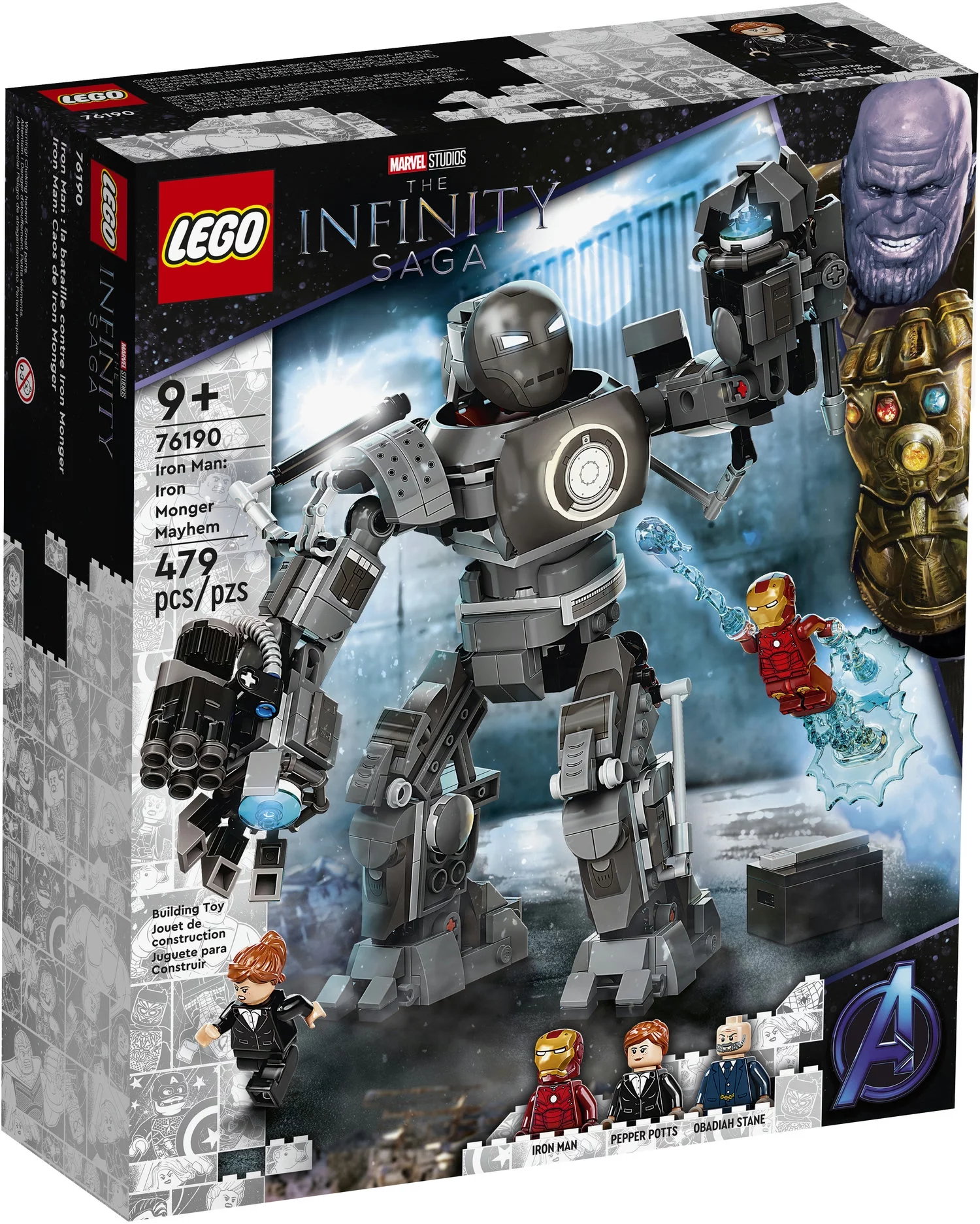 LEGO Marvel Iron Man: Iron Monger Mayhem 76190 Collectible Building Toy (479 Pieces)