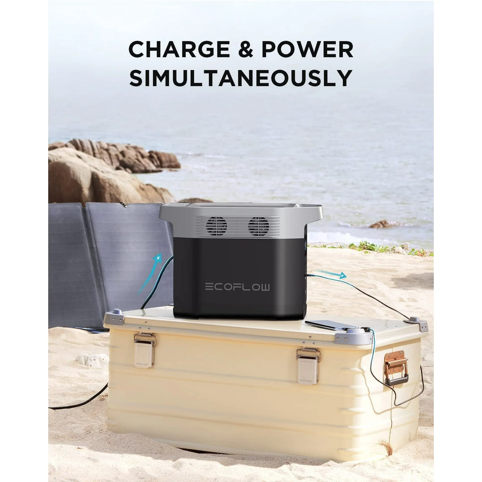 EcoFlow DELTA 1300 Portable Power Station,Solar Generator for Outdoor Camping,Home Use,Emergency,Used,Certified Reconditioned