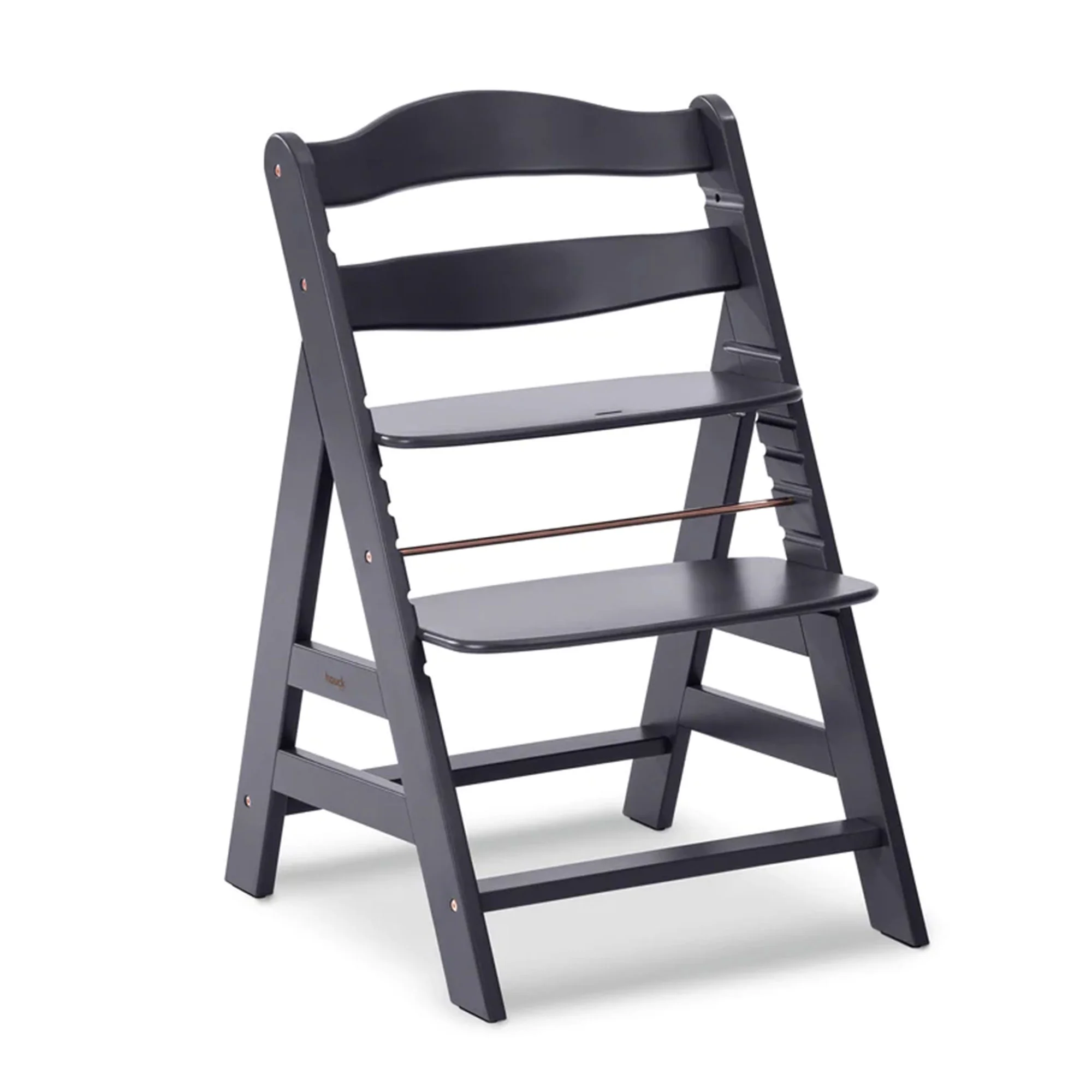 hauck Alpha+ Grow Along Adjustable Wooden Highchair, Beechwood, Black