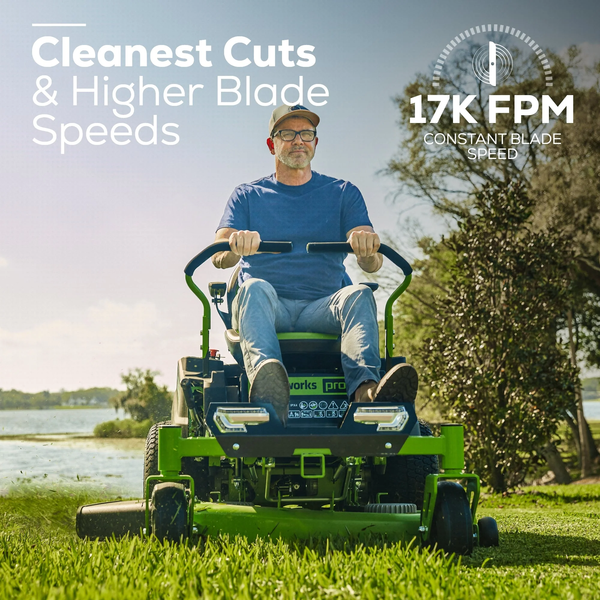 Greenworks 60V 42?? Electric CrossoverZ Zero Turn Mower with (4) 8 Ah Batteries and (2) Dual Port Turbo Chargers