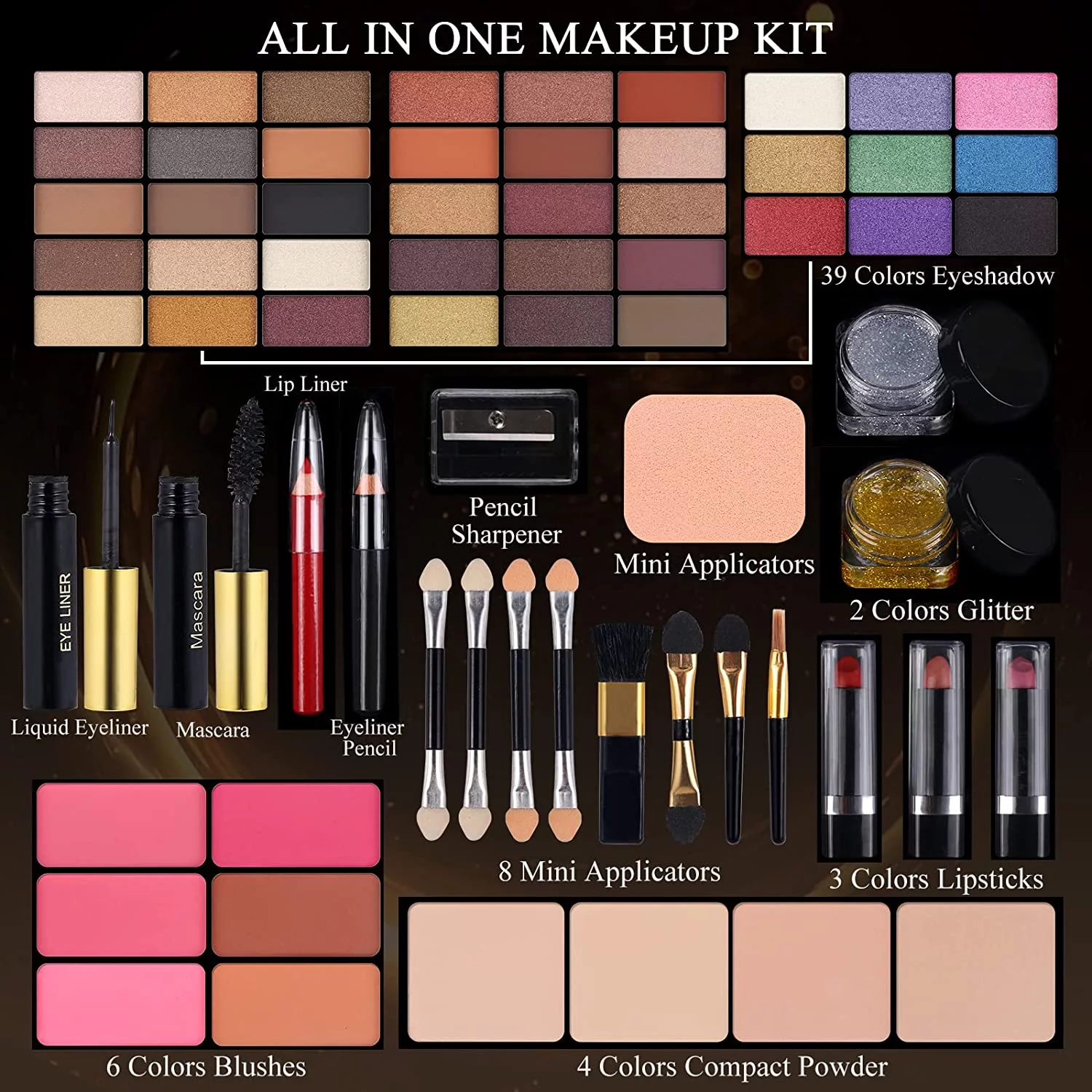 58 Colors Professional Makeup Kit for Women Full Kit,Makeup Set for Teenage Girl,All in One Makeup Gift Set for Beginner