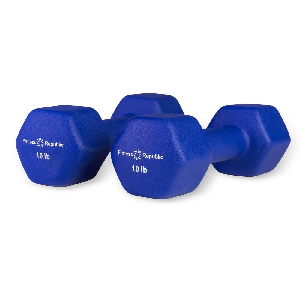 Fitness Republic Neoprene 3 Dumbbell Pairs Combo (8lbs, 10lbs & 12lbs)