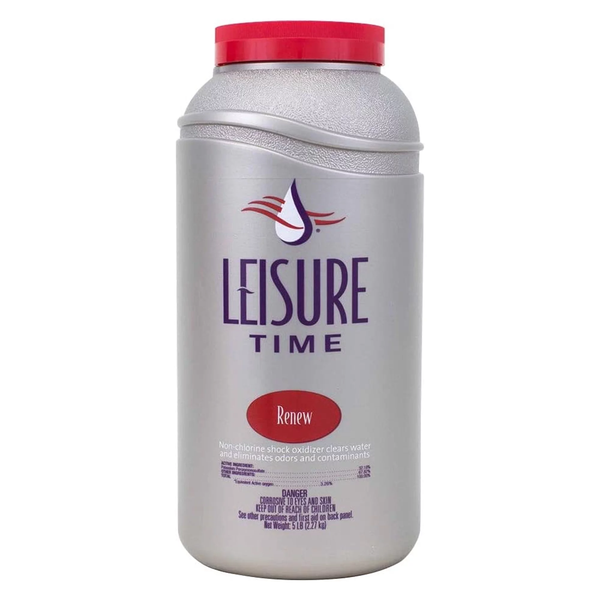 Leisure Time Renew Granular Spa Hot Tub Shock Oxidizer Chemicals, 5 Pounds