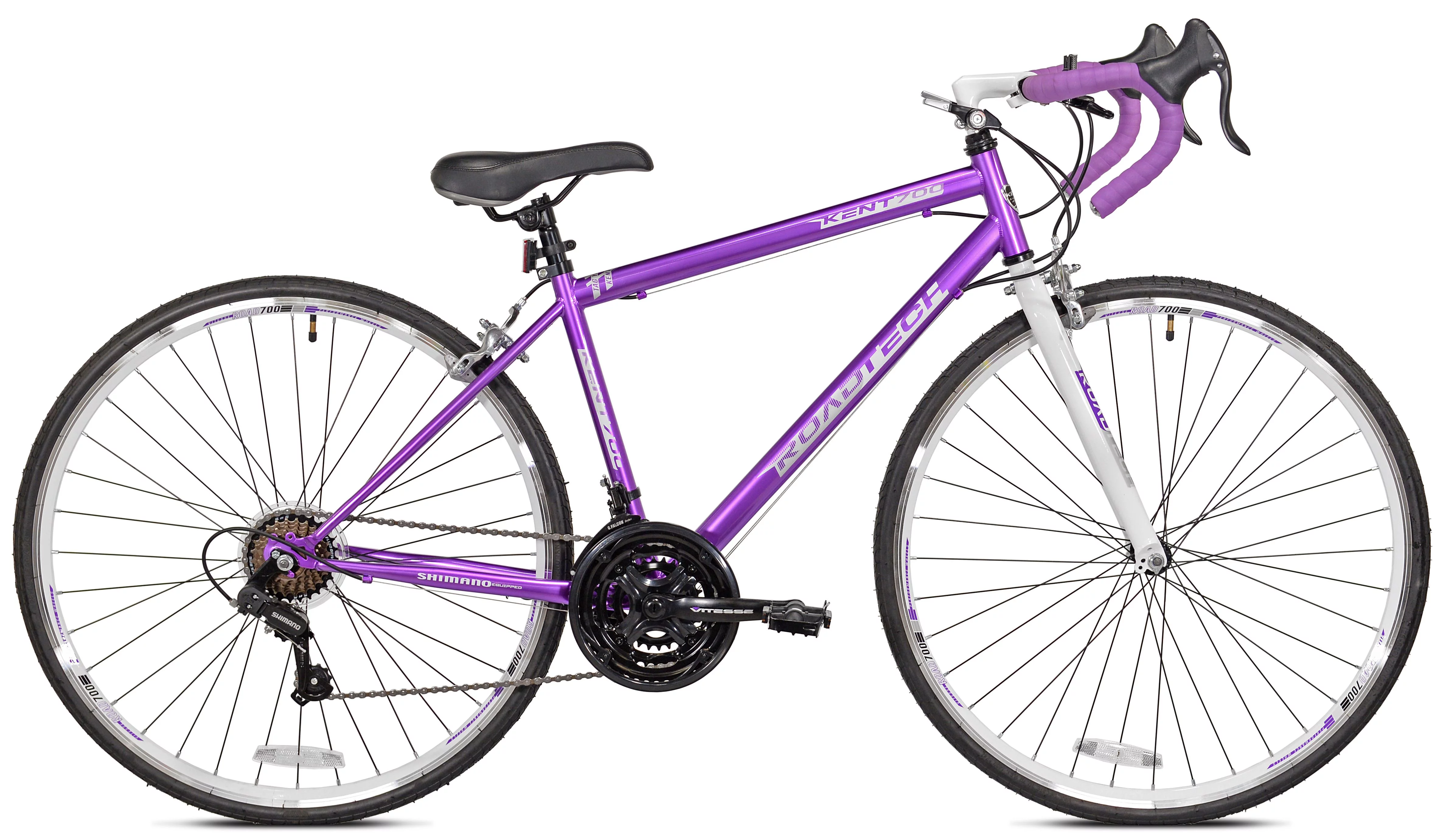 Kent Bicycles 700c Women’s RoadTech Road Bicycle, Purple/White