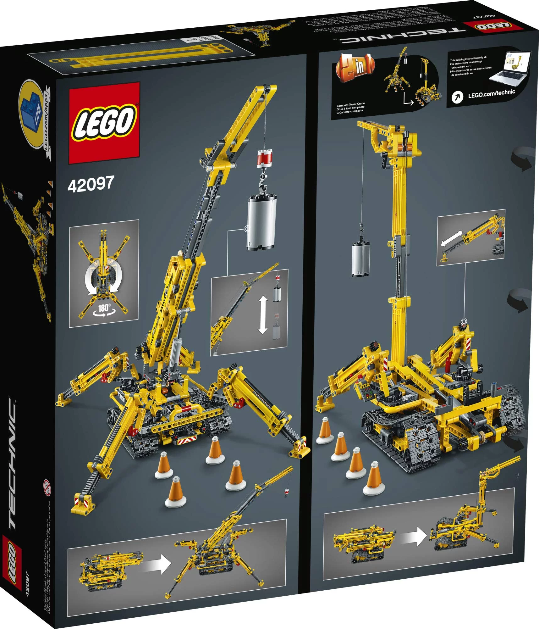 LEGO Technic Compact Crawler Crane 42097 Building Kit (920 Pieces)