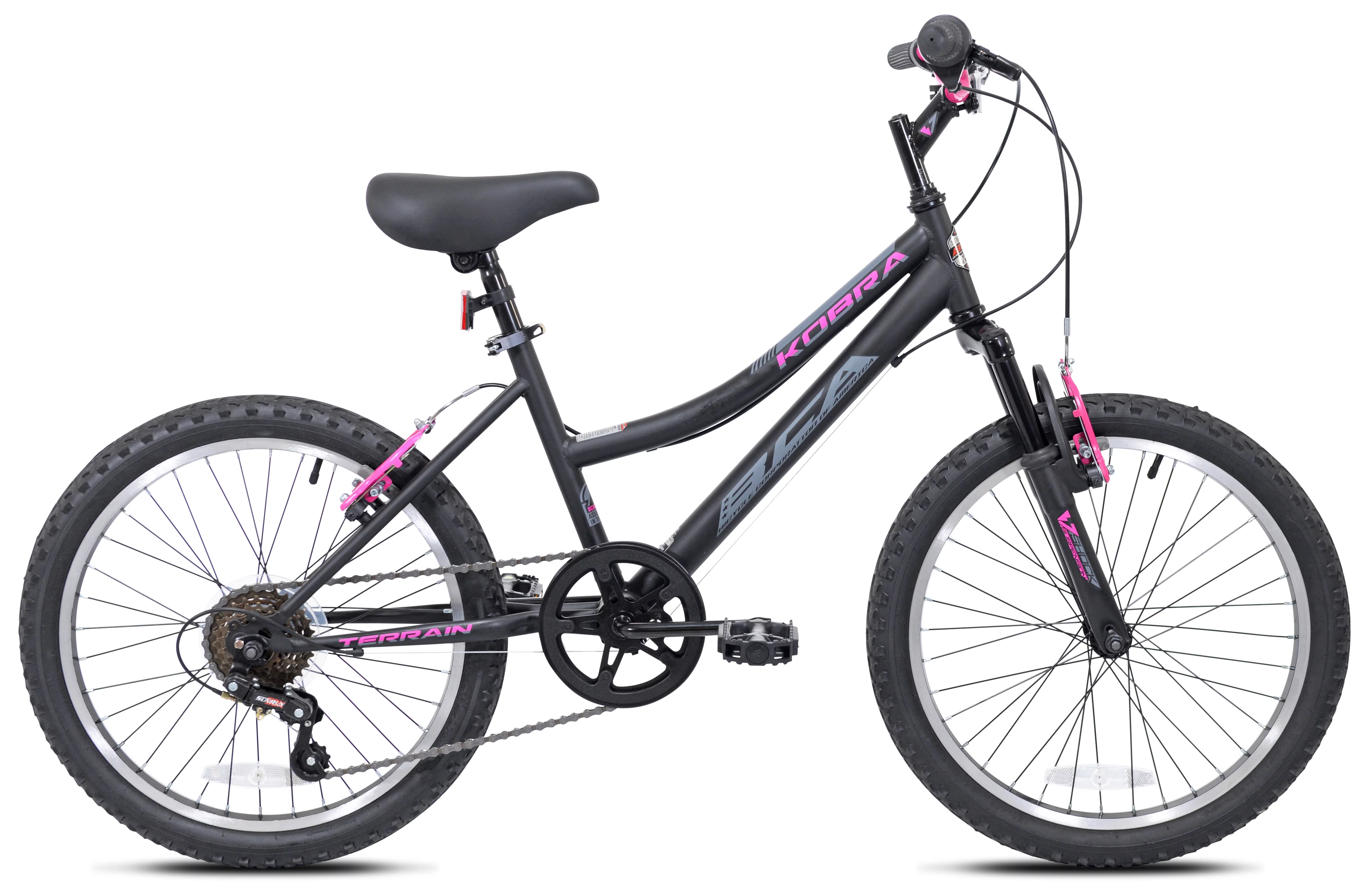 Kent 20-inch Girl’s Kobra Mountain Child Bicycle, Black/Pink