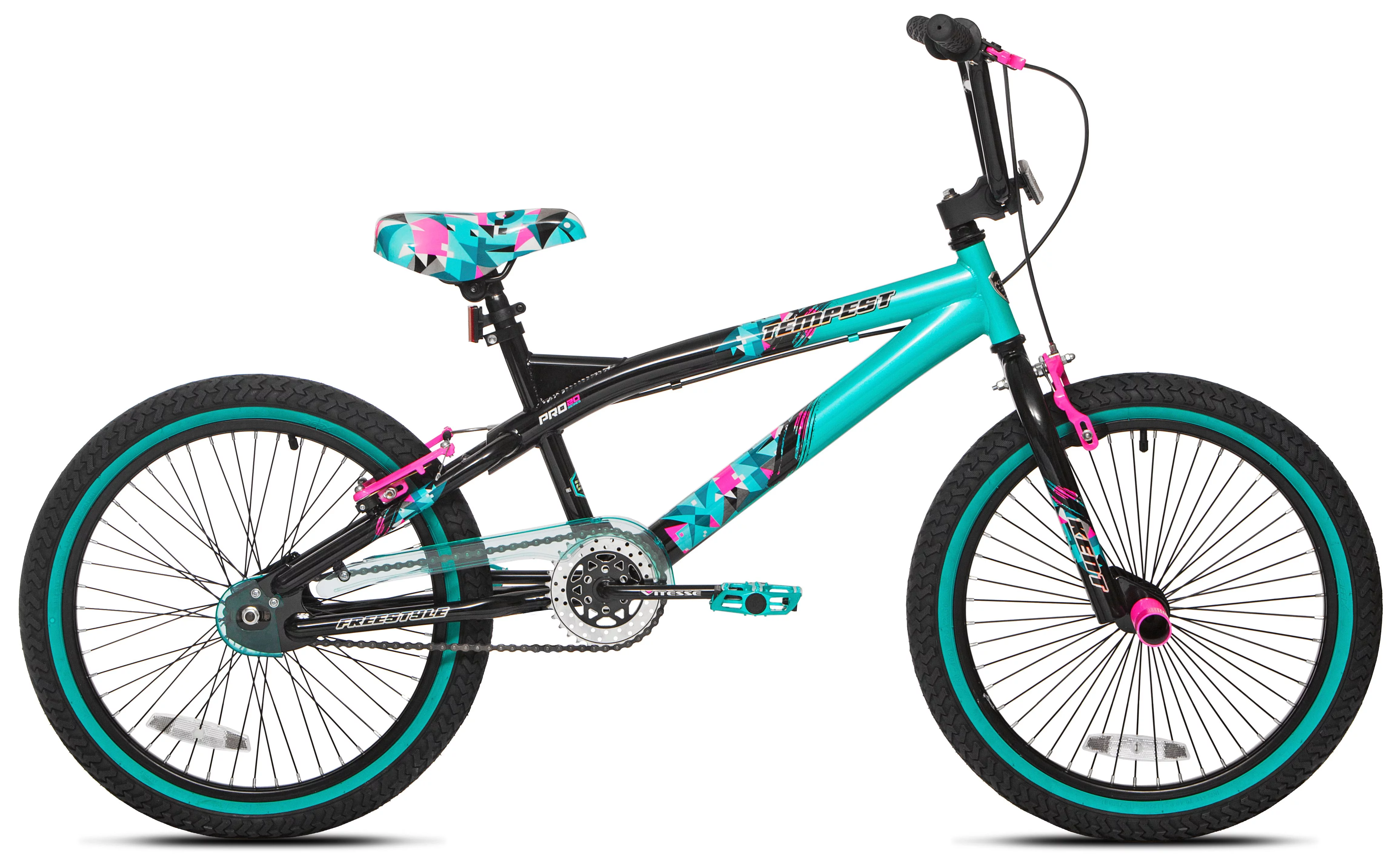 Kent Bicycles 20″ Girl’s Tempest Child Bicycles, Black/Aqua