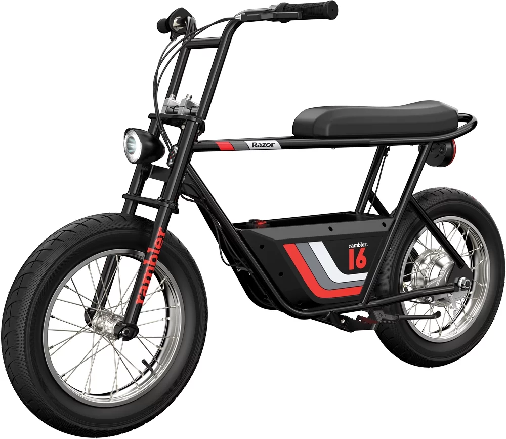 Razor Rambler 16 ?C 36V Seated Electric Scooter, up to 15 mph, Retro Style Minibike for Teen & Adult