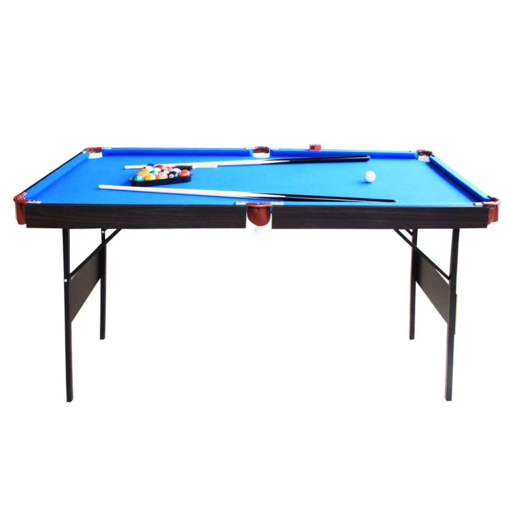 AIPINQI 55″ Folding Billard Table, Portable Foldable Pool Game Table for Adult Teenager Kids, Green