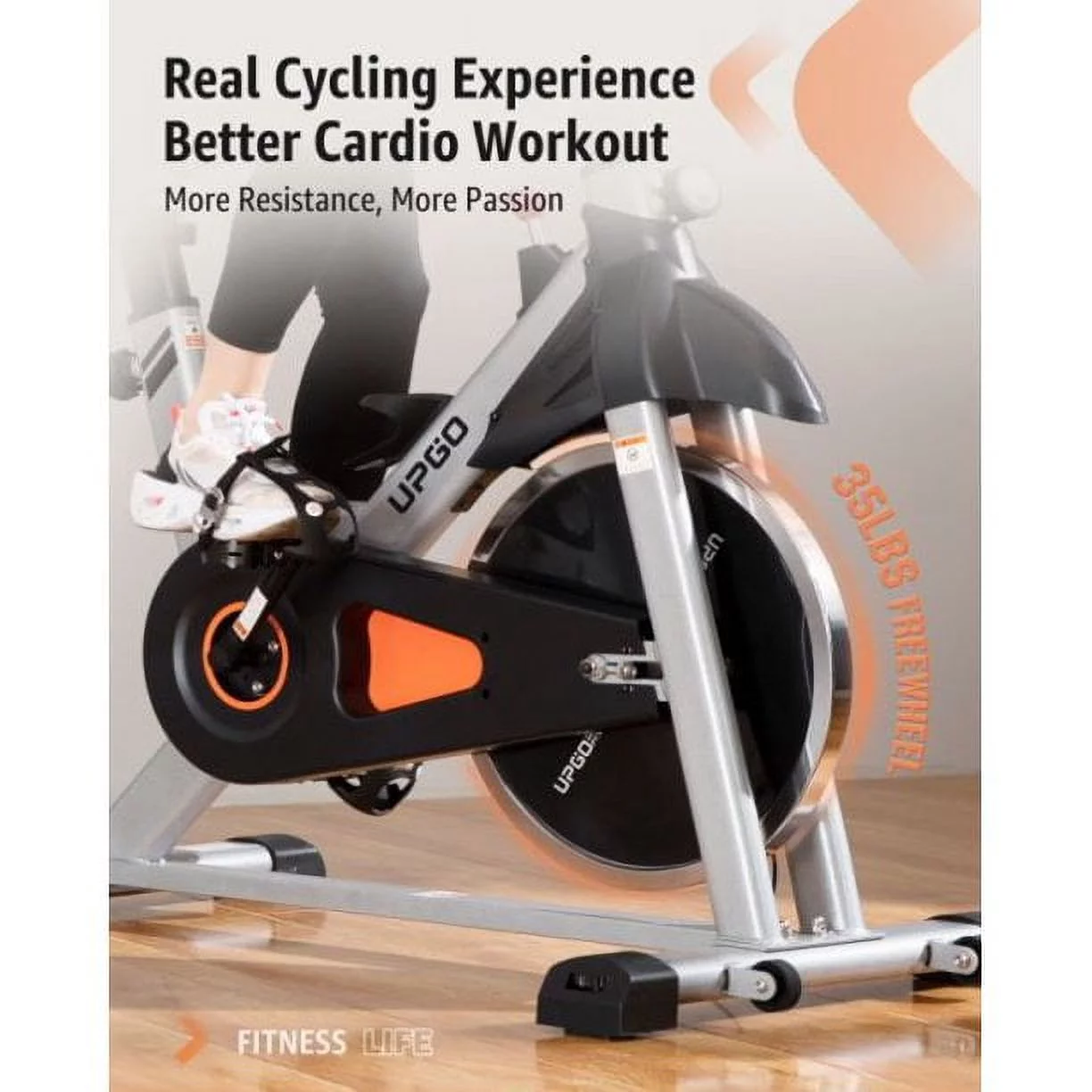 YOSUDA UPGO Indoor Cycling Bike Stationary Bike with 270lb Max Weight Exercise Bicycle with Ipad Mount & Comfortable Seat Cushion for Home Cardio Workout