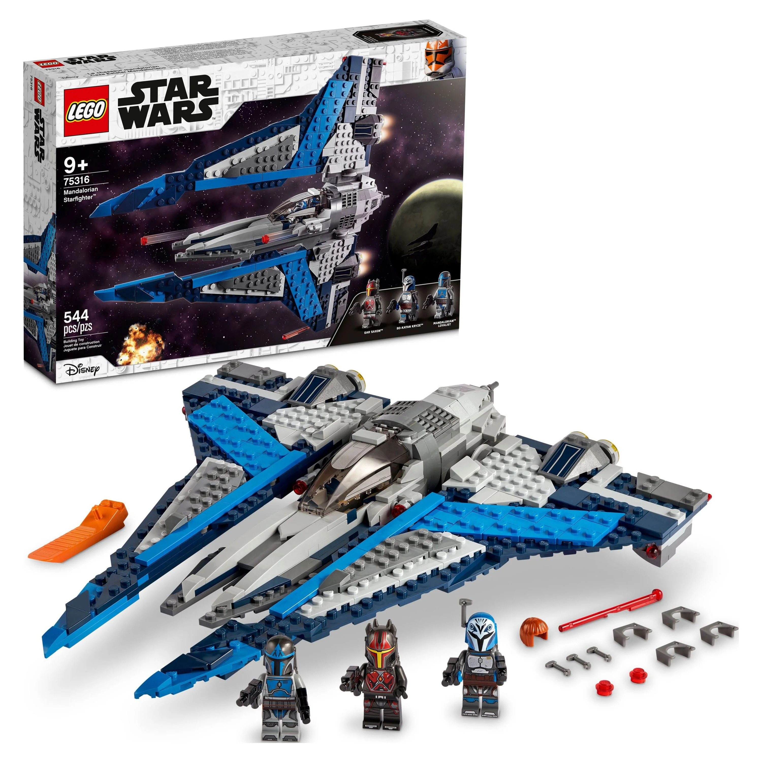 LEGO Star Wars Mandalorian Starfighter 75316 Building Toy Set (544 Pieces)