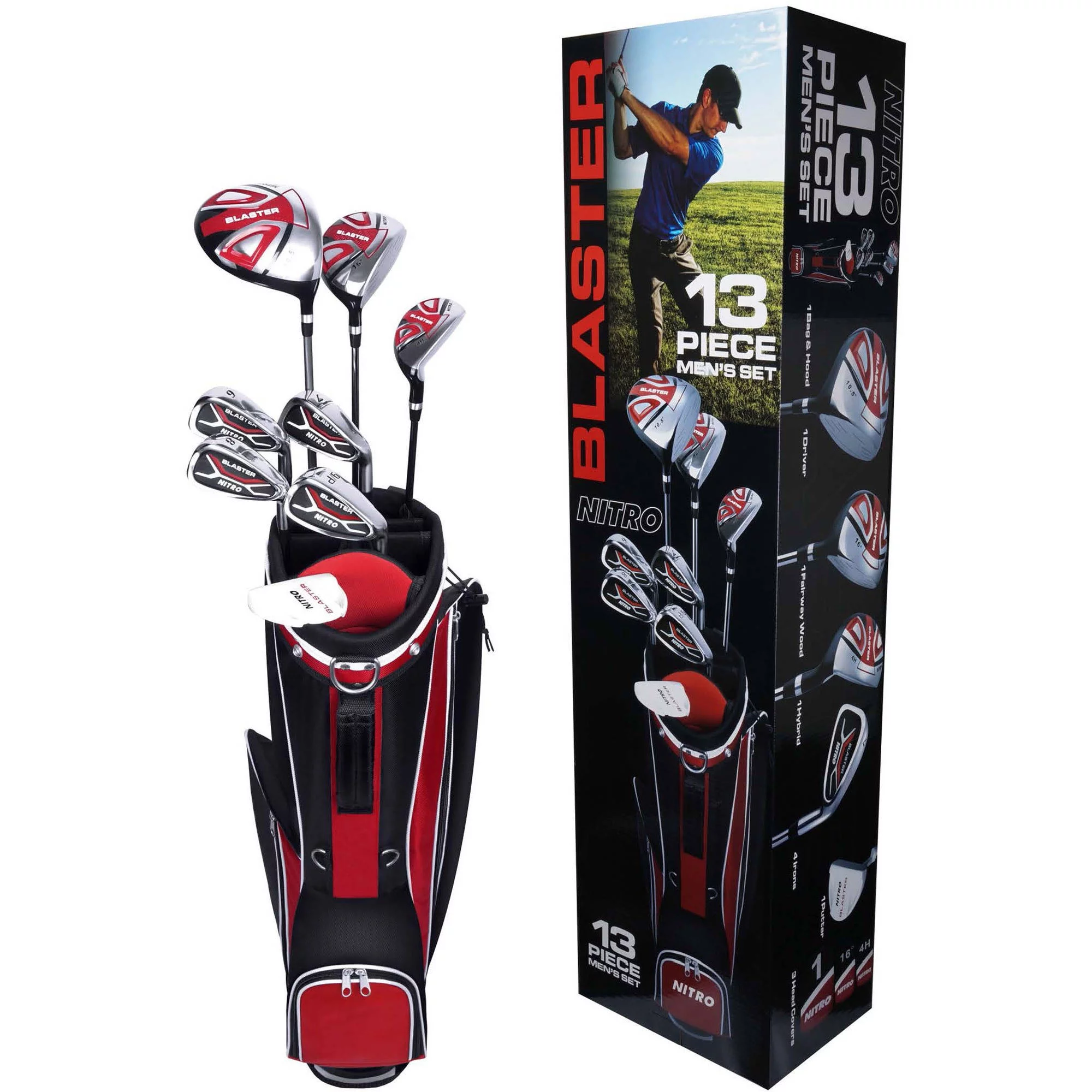 Nitro Men’s Blaster 13-Piece Golf Set, Right Handed